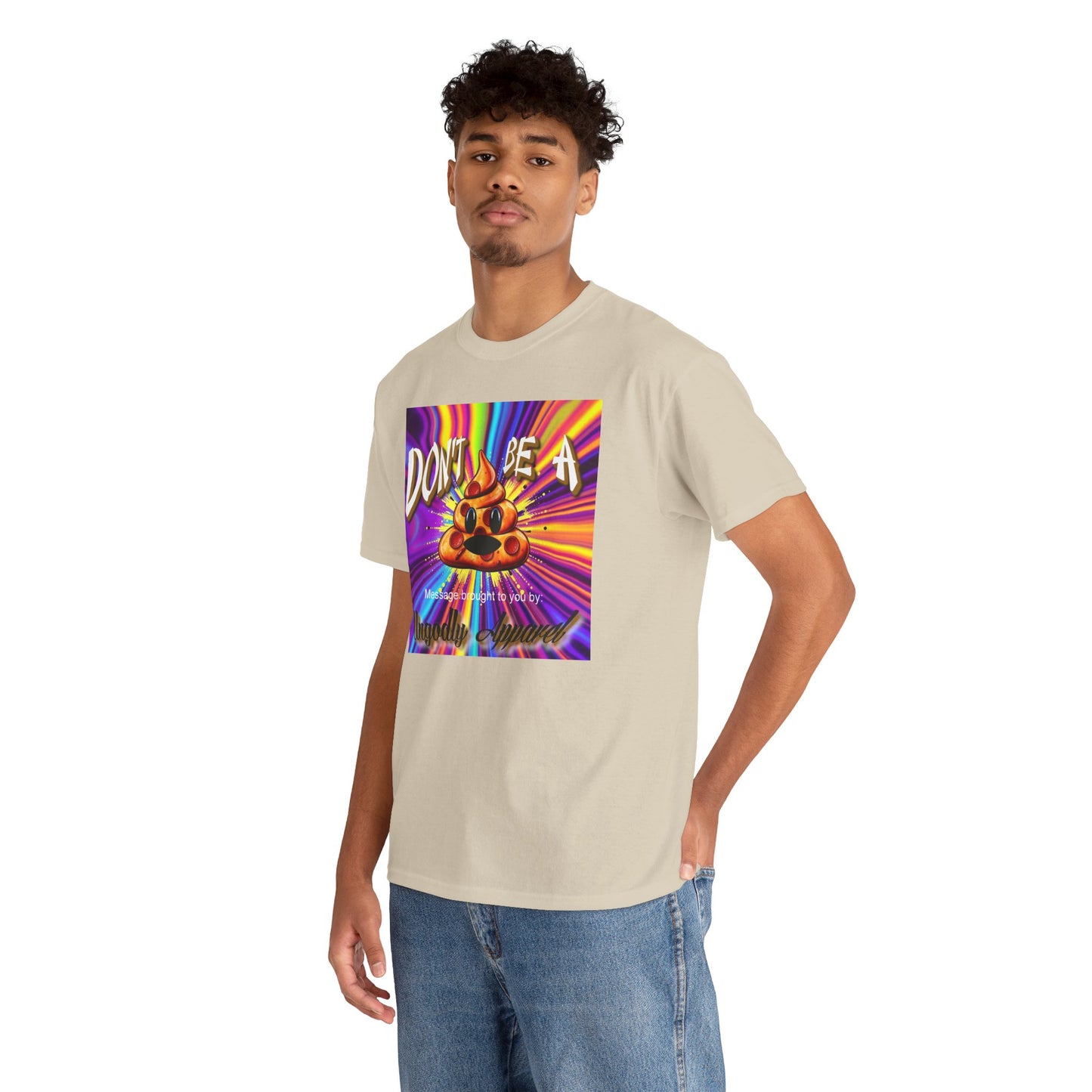 "Don't Be a Pizza Shit" Colorful Graphic Tee with Motivational Quote, Unisex Cotton Shirt for Casual Wear, Gift for Friends, Streetwear, Unique T-shirt