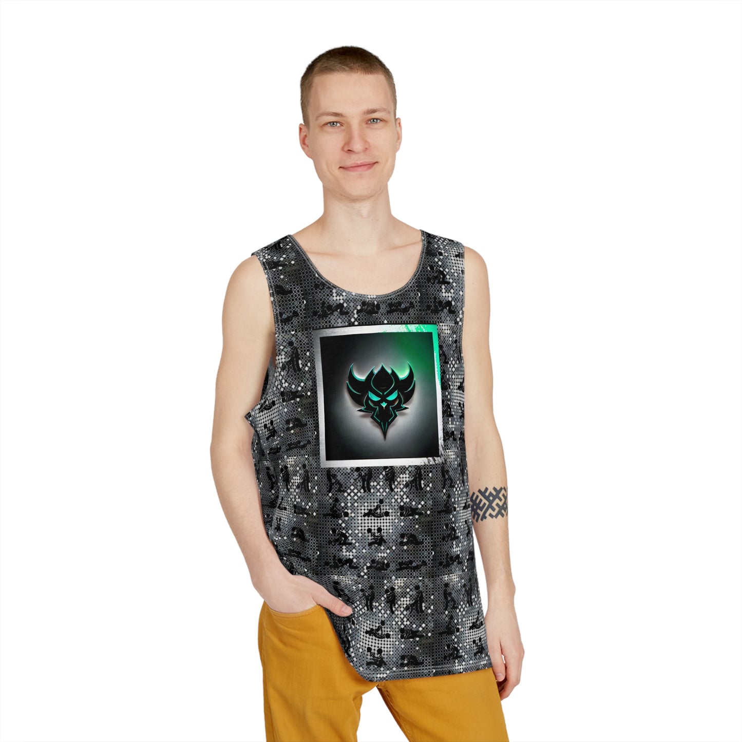 "Ungodly Positions" Men's Graphic Tank Top - Edgy Urban Style, Festival Wear, Summer Fashion, Men's Casual Shirt, Gym Workout Tank