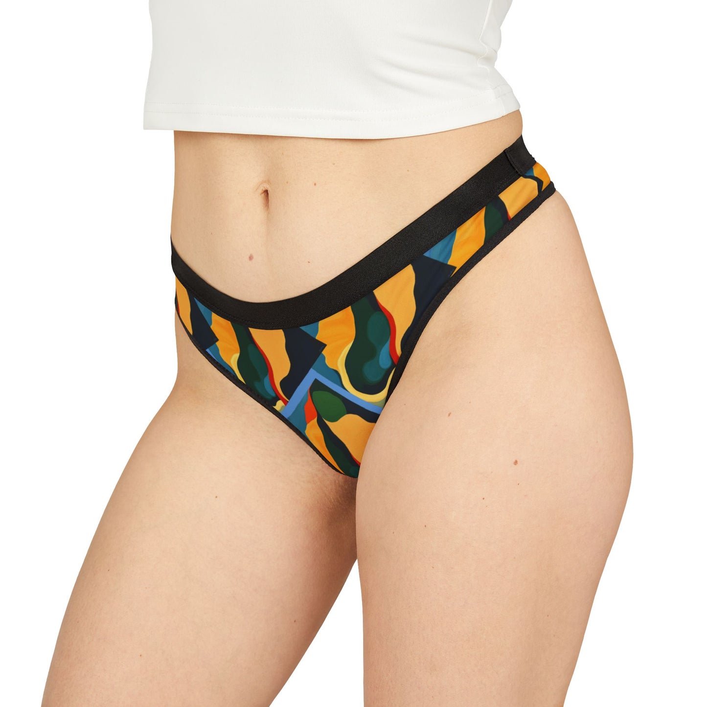 Colorful Abstract Women's Thongs - Comfortable & Stylish Underwear