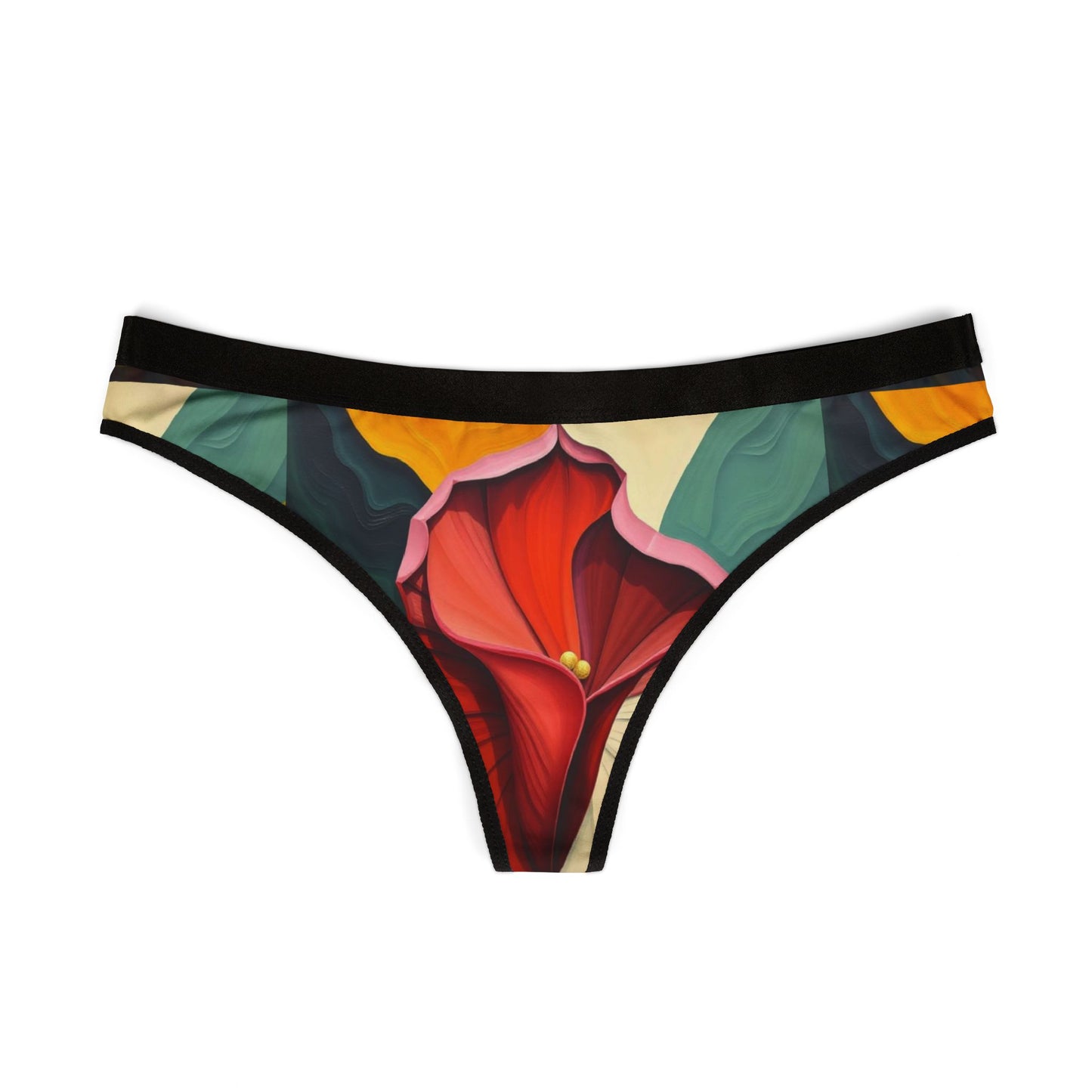 Vibrant Floral Women's Thongs - Stylish & Comfortable Lingerie