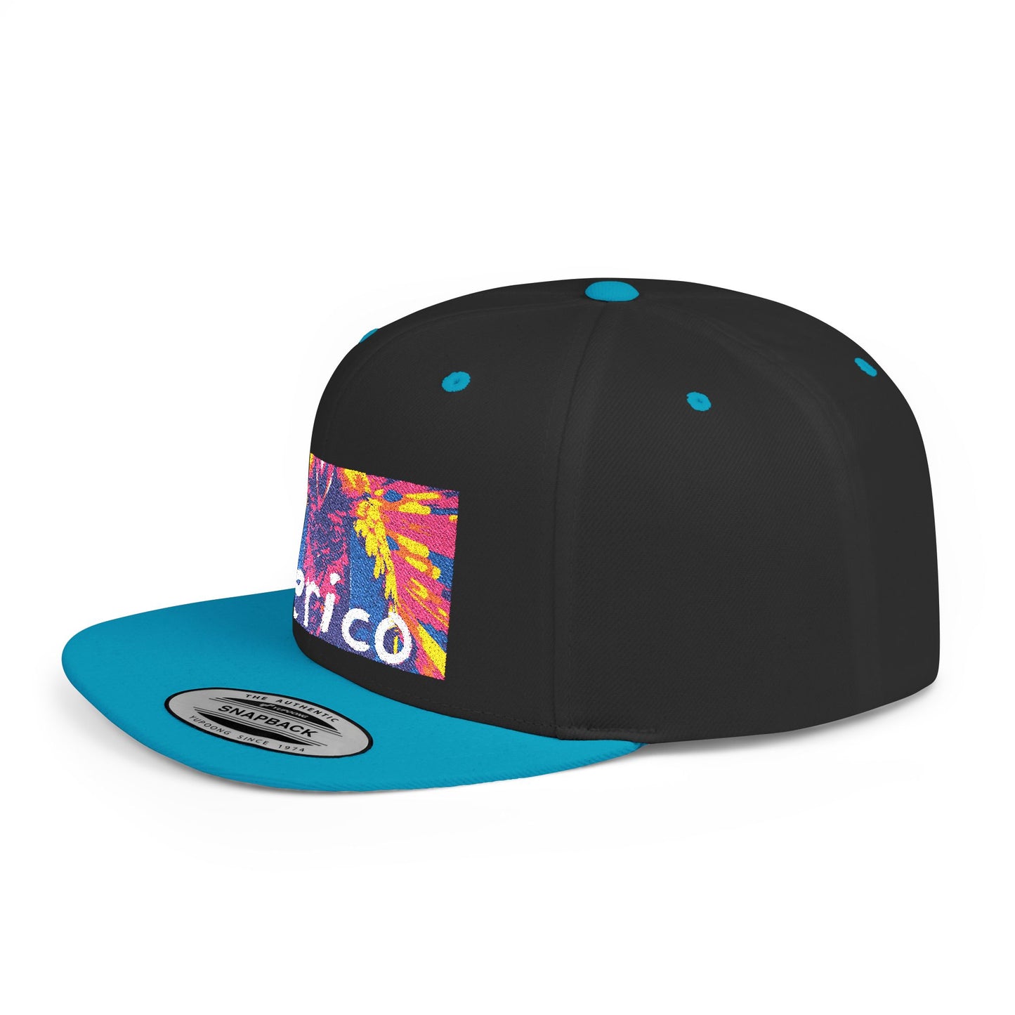 Colorful "Perico" Flat Bill Snapback Cap – Stylish & Fun Headwear for Any Occasion