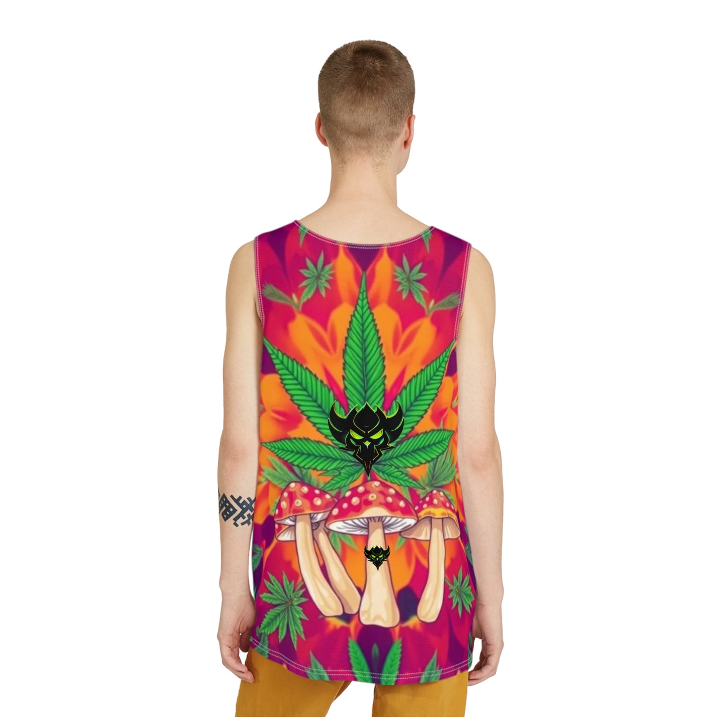 Psychedelic Mushroom Men's Tank - Vibrant Graphic Summer Wear