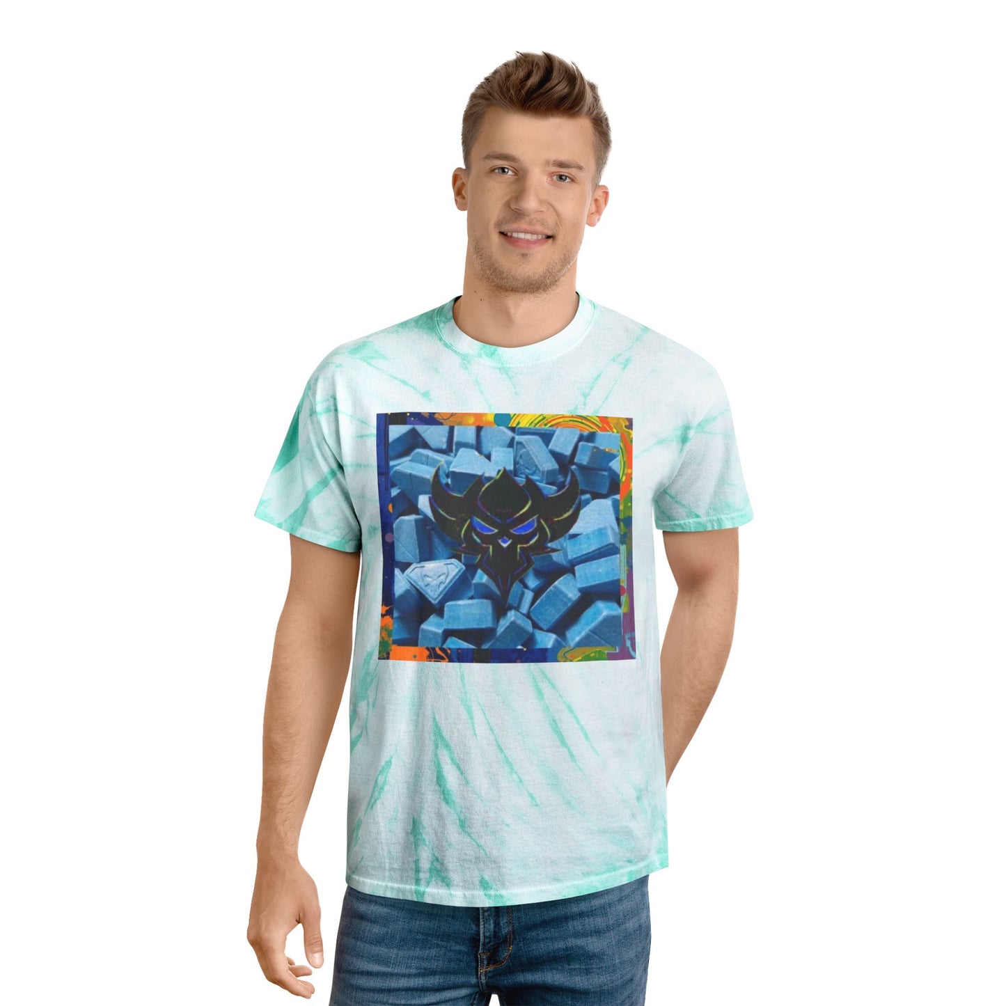 "Ungodly x Apparel" Tie-Dye Cyclone Tee - Vibrant Yellow Shirt for Summer, Casual Wear, Festival Outfit, Unique Gift, Cool Graphic Tee