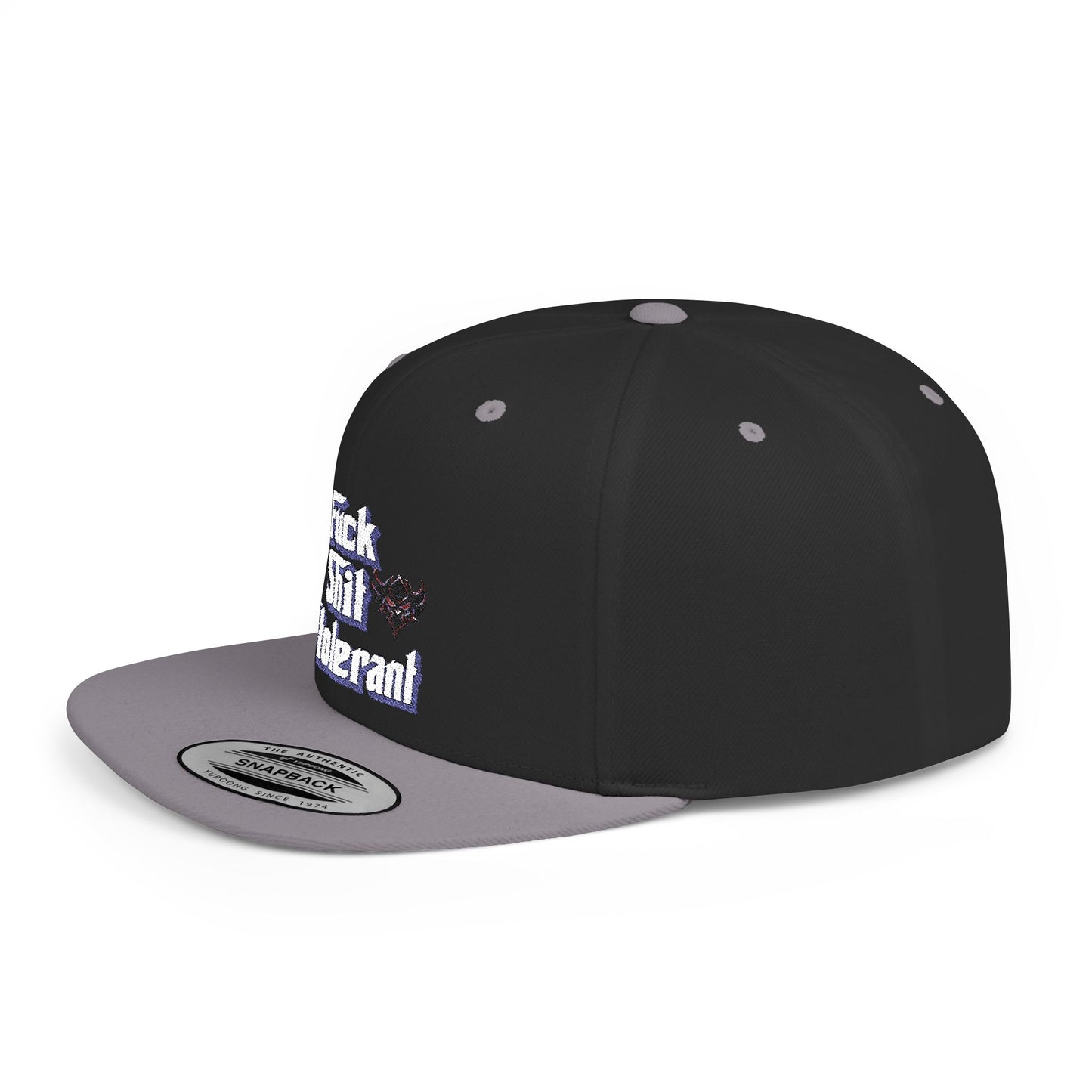 Statement Flat Bill Snapback Hat - "Fuck Shit Intolerant"