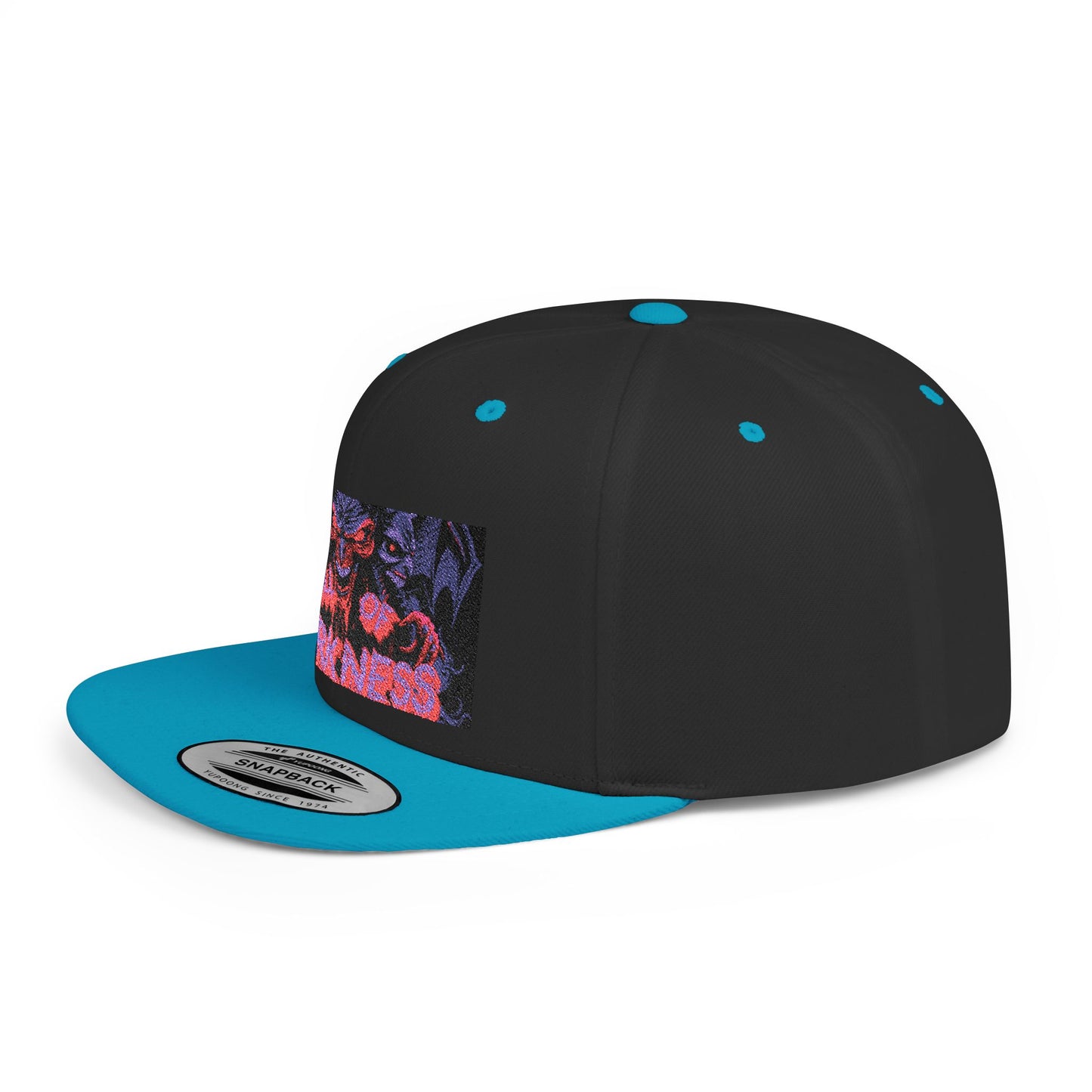 Gothic Flat Bill Snapback Hat - "Chill of Darkness"