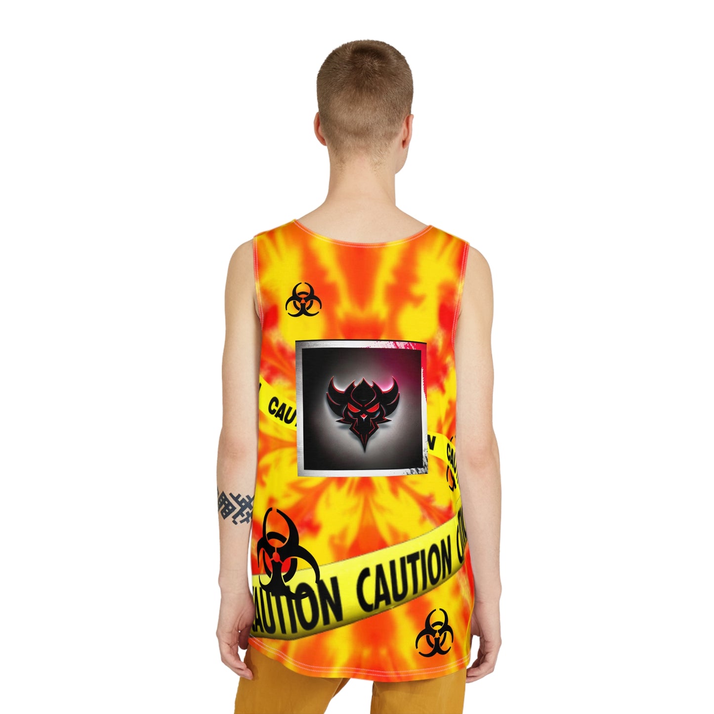 "Toxic Vibes" Men's Tank Top, Bold Graphic Sleeveless Shirt, Eco-Friendly Summer Wear, Festival Outfit, Unique Gift for Men