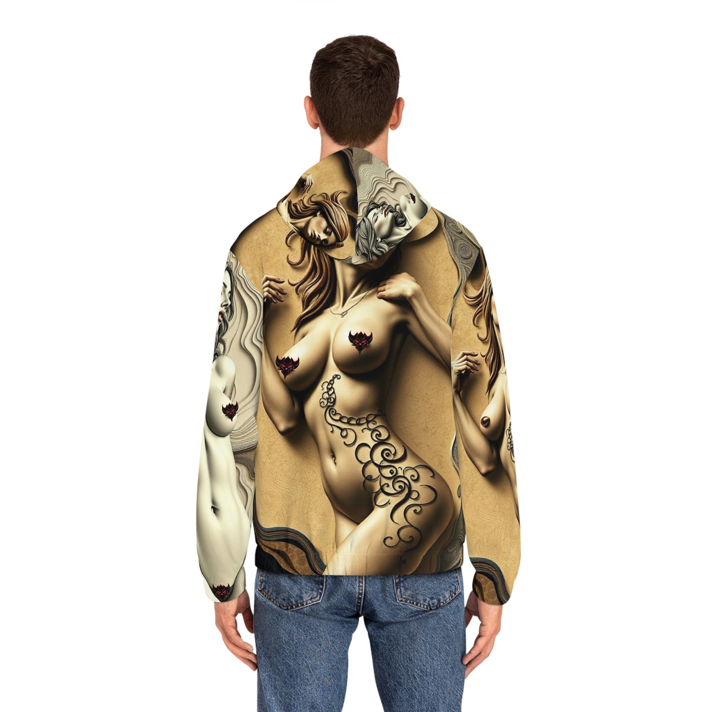 Artistic Unapologetic "Ungodly Goddess" Full-Zip Hoodie for Bold Expression