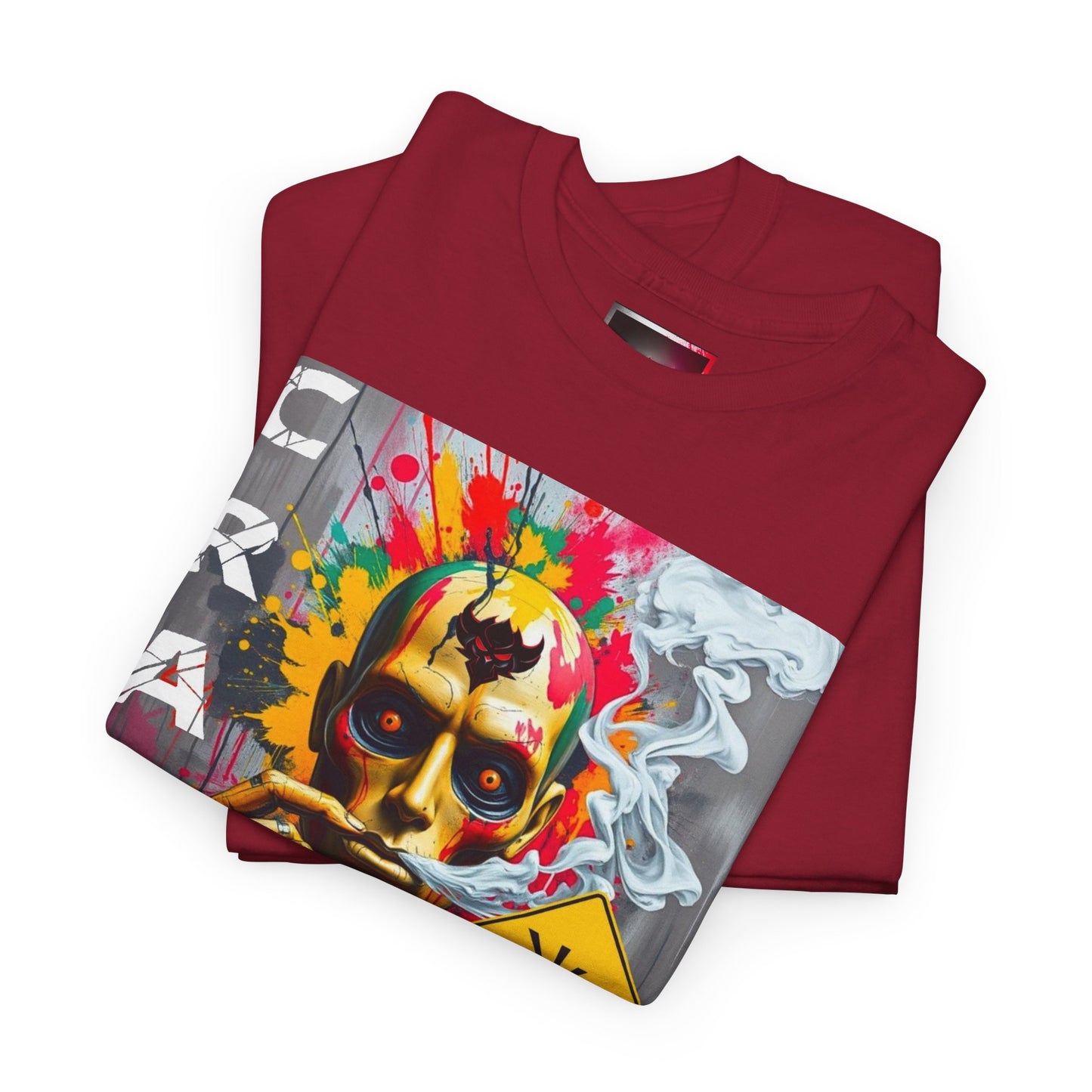 "Crash Out" Art Unisex Heavy Cotton Tee | Colorful Artistic Design for Creative Souls