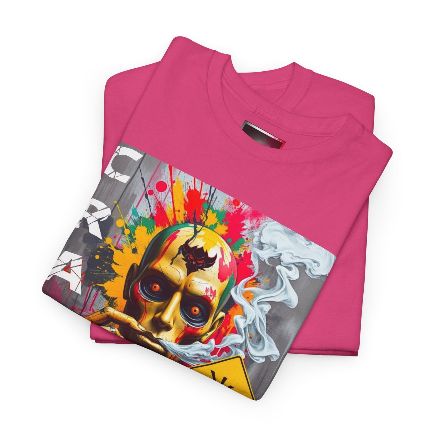 "Crash Out" Art Unisex Heavy Cotton Tee | Colorful Artistic Design for Creative Souls
