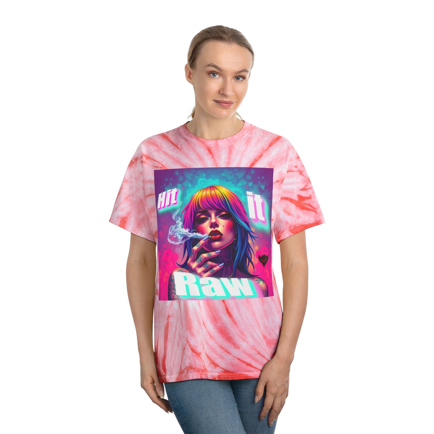 Vibrant Tie-Dye Tee - 'Hit It Raw' & 'No Filter Just Paper' Designs