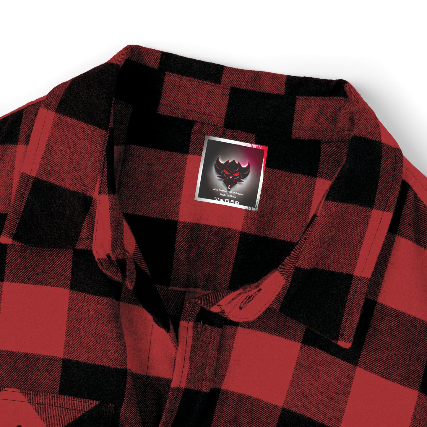 "Ungodly Apparel" Unisex Flannel Shirt, Cozy Layering Shirt, Casual Style, Outdoor Adventure Clothing, Graphic Design Shirt, Gift for Him/Her