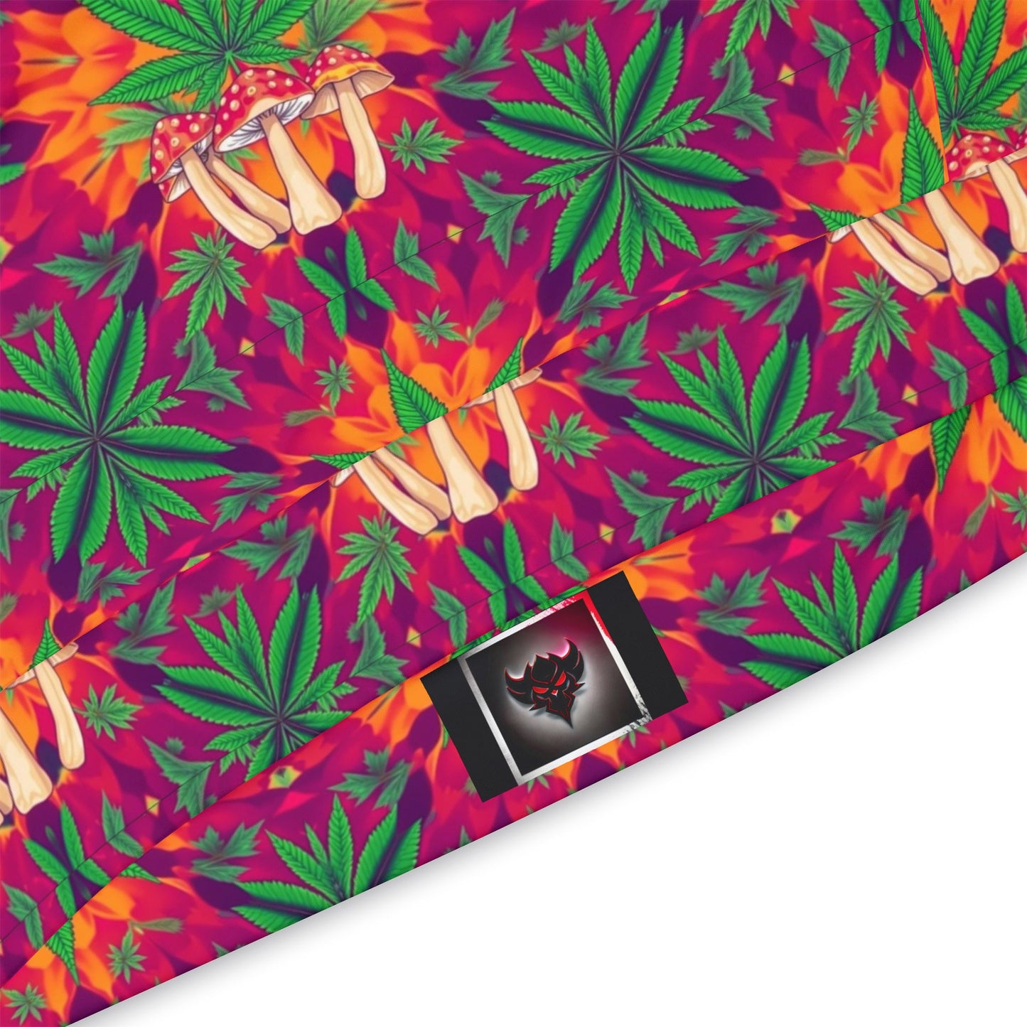 "Marijuana Fumes and Shrooms" Colorful Pattern Athletic Hoodie for Trendy Comfort