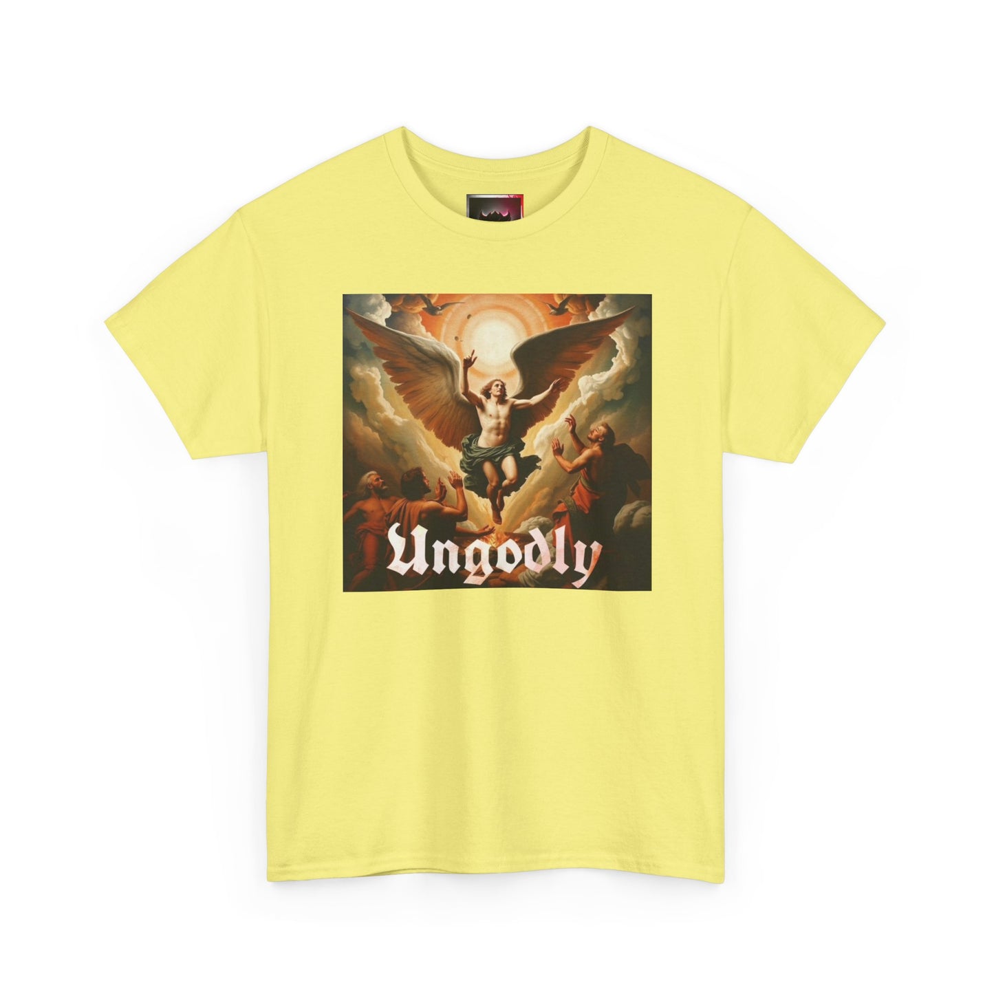"Lucifer Cast Out of Heaven" Graphic Tee — Gothic Vintage Religious Art T-Shirt