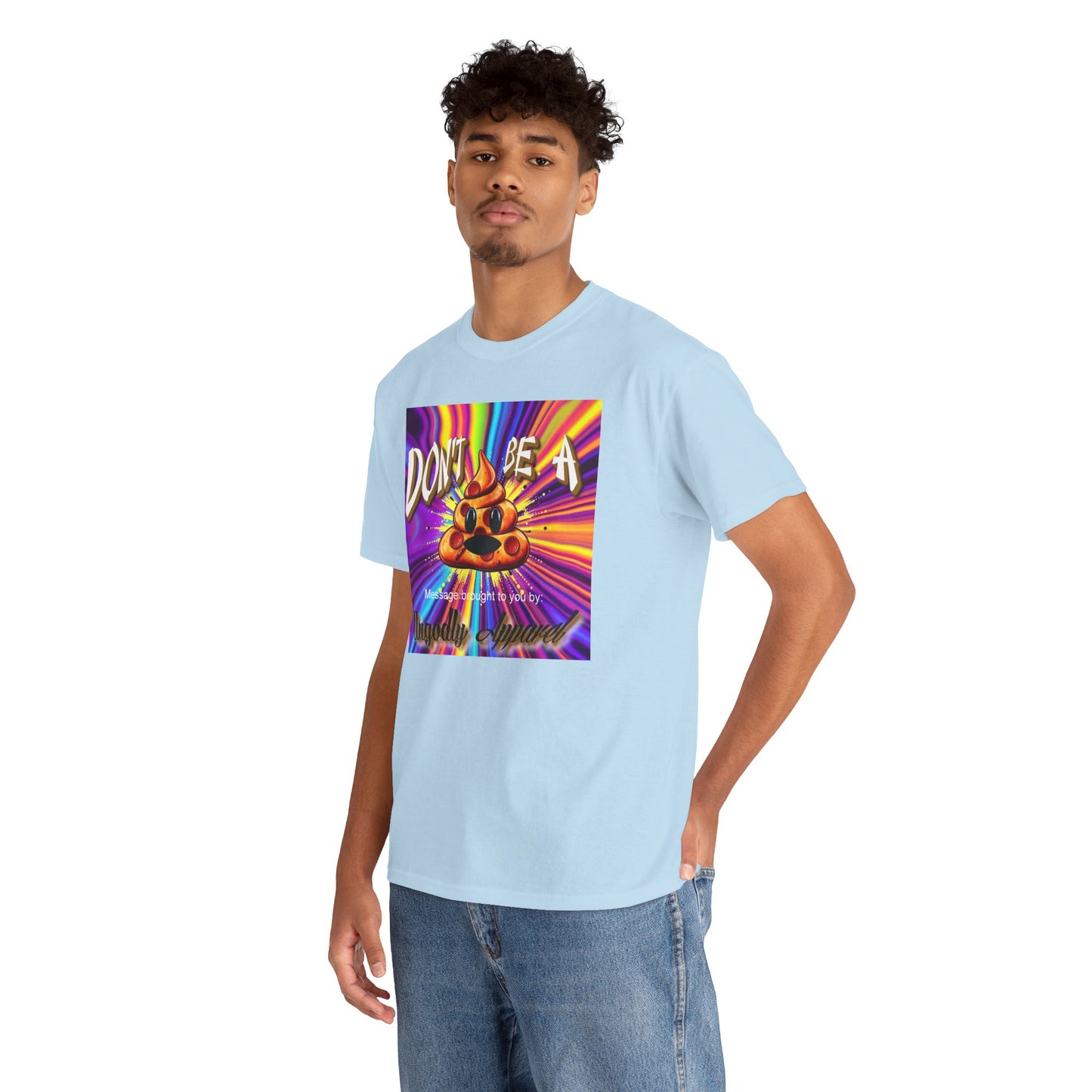 "Don't Be a Pizza Shit" Colorful Graphic Tee with Motivational Quote, Unisex Cotton Shirt for Casual Wear, Gift for Friends, Streetwear, Unique T-shirt