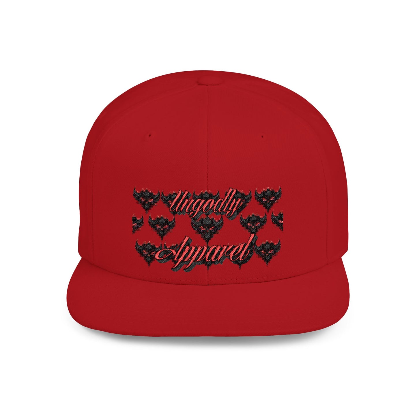 Embroidered Flat Bill Snapback Cap - Ungodly Apparel