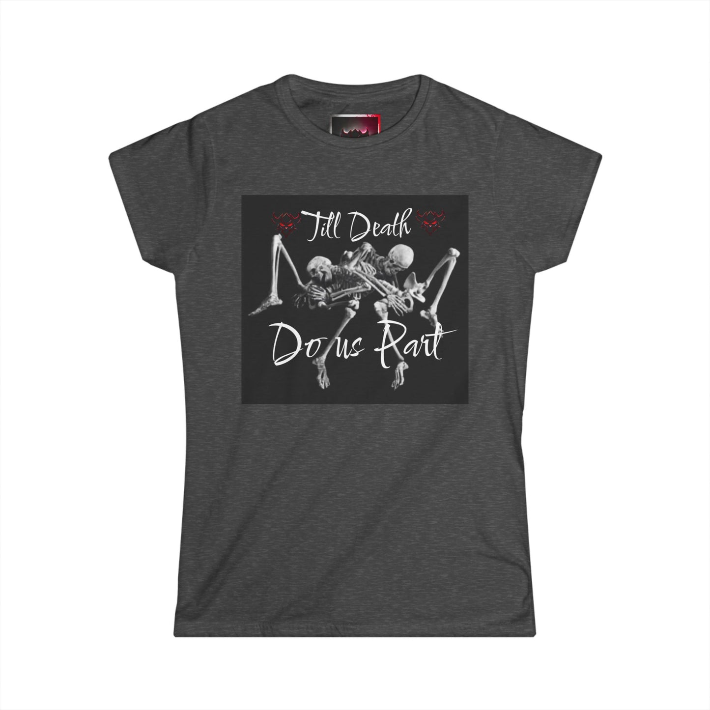 "Till Death Do Us Part" Skeleton Dance Graphic Tee, Funny Halloween Shirt, Gift Idea for Her, Spooky Season Fashion, Horror Enthusiast Tee