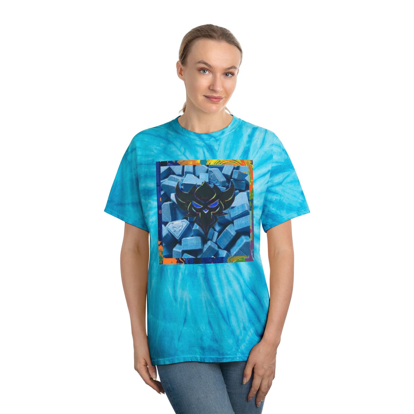 "Ungodly x Apparel" Tie-Dye Cyclone Tee - Vibrant Yellow Shirt for Summer, Casual Wear, Festival Outfit, Unique Gift, Cool Graphic Tee