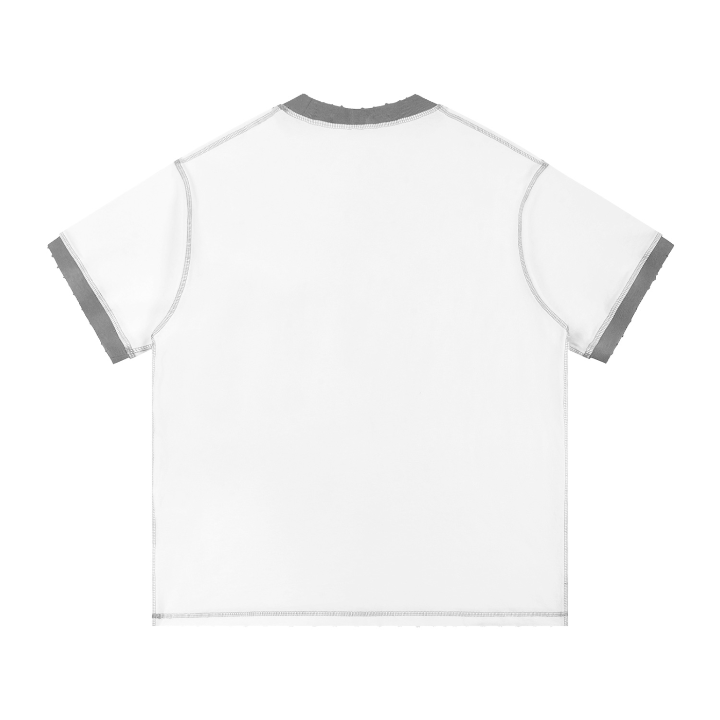 "Black and White UG Apparel" Contrast-Stitched Cotton T-Shirt