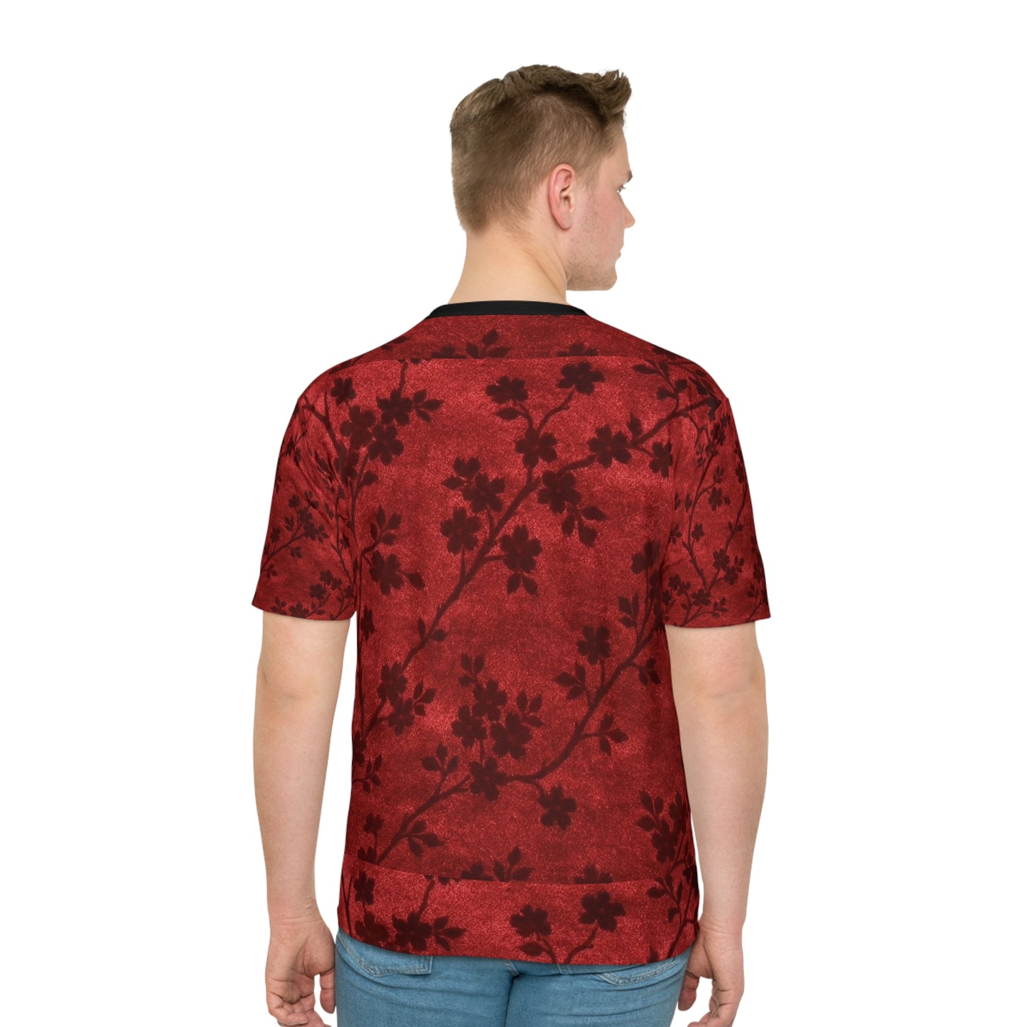 Ungodly Apparel Tarot-Style Graphic T-Shirt — The Lovers Red Floral Print