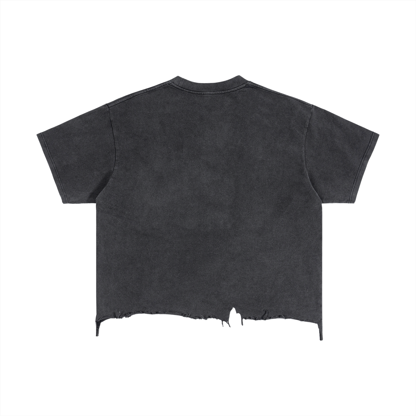 "Cut from a Different Cloth" Vintage Wash Boxy Distressed Hem T-Shirt