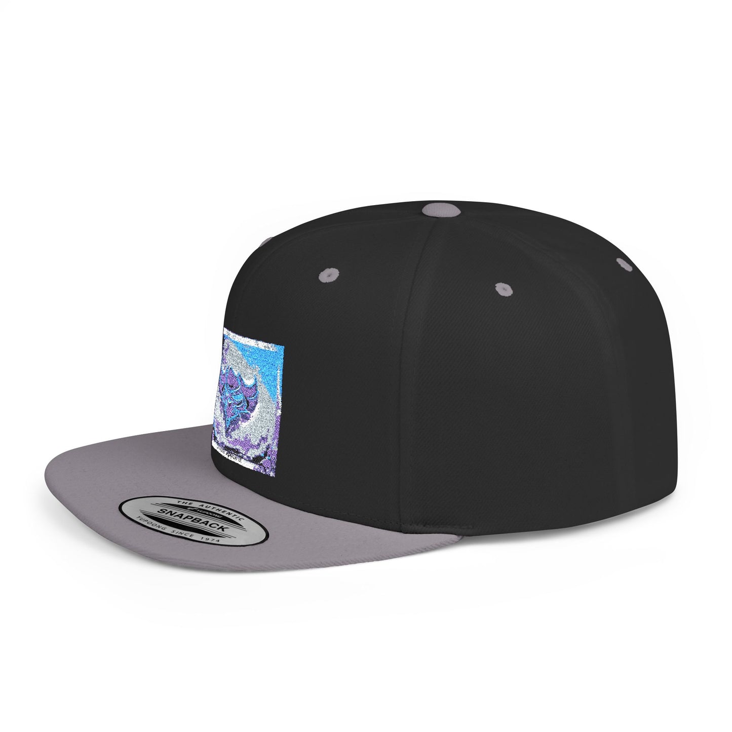 "Ungodly Apparel Blue" Vibrant Graphic Flat Bill Snapback Hat - Trendy Urban Style