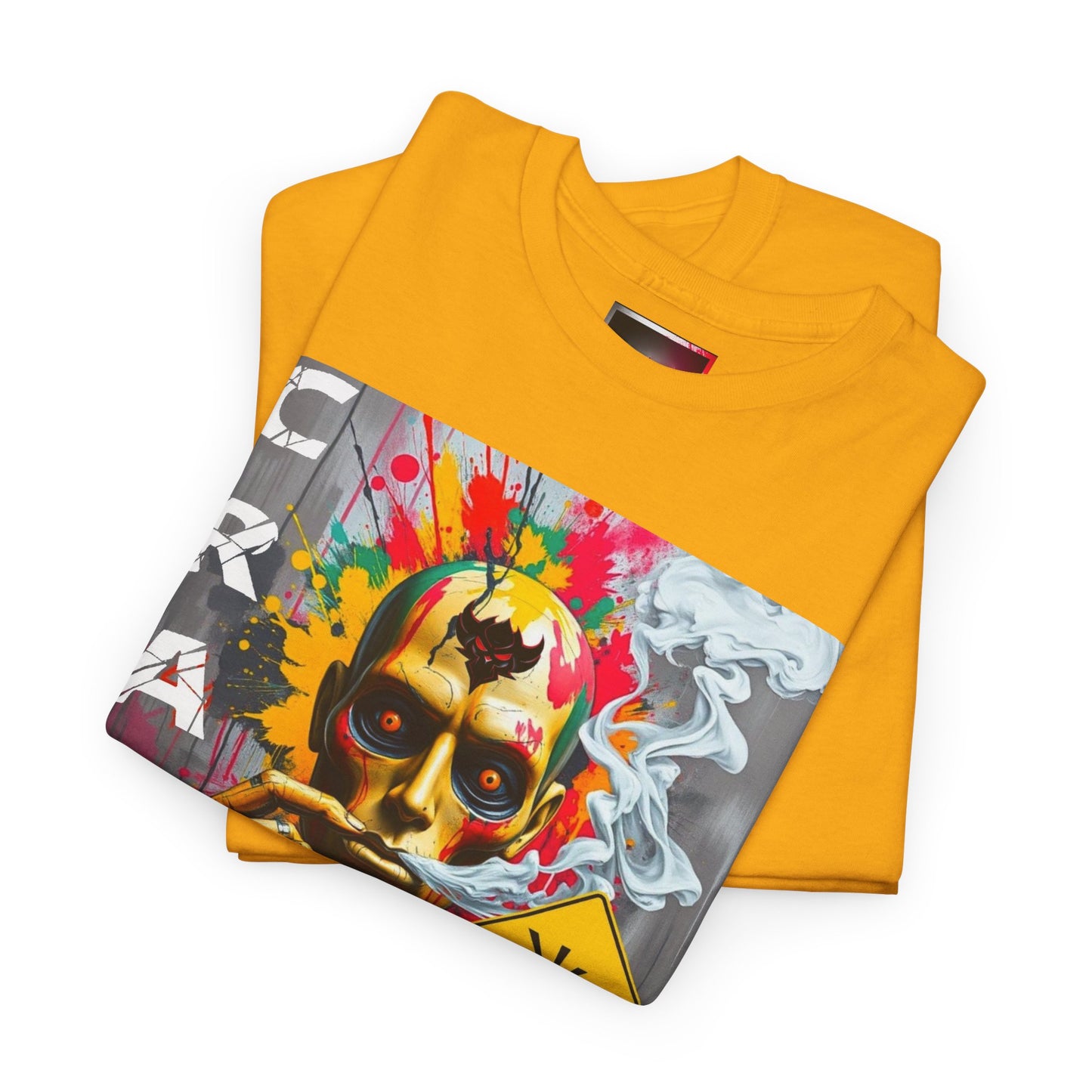 "Crash Out" Art Unisex Heavy Cotton Tee | Colorful Artistic Design for Creative Souls
