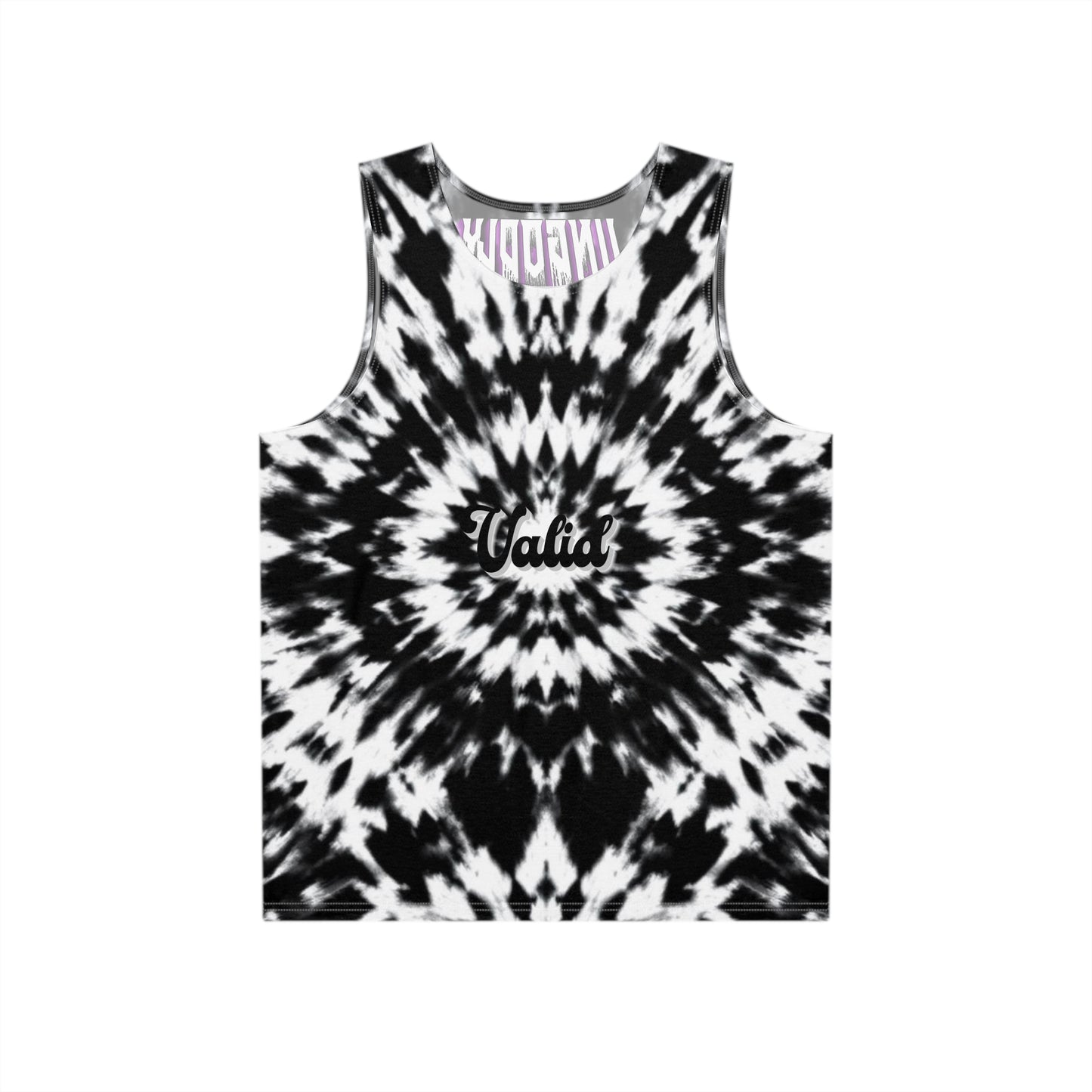 "Valid" Men's Tie-Dye Tank Top, Summer Beachwear, Festival Apparel, Unisex Activewear, Casual Urban Style