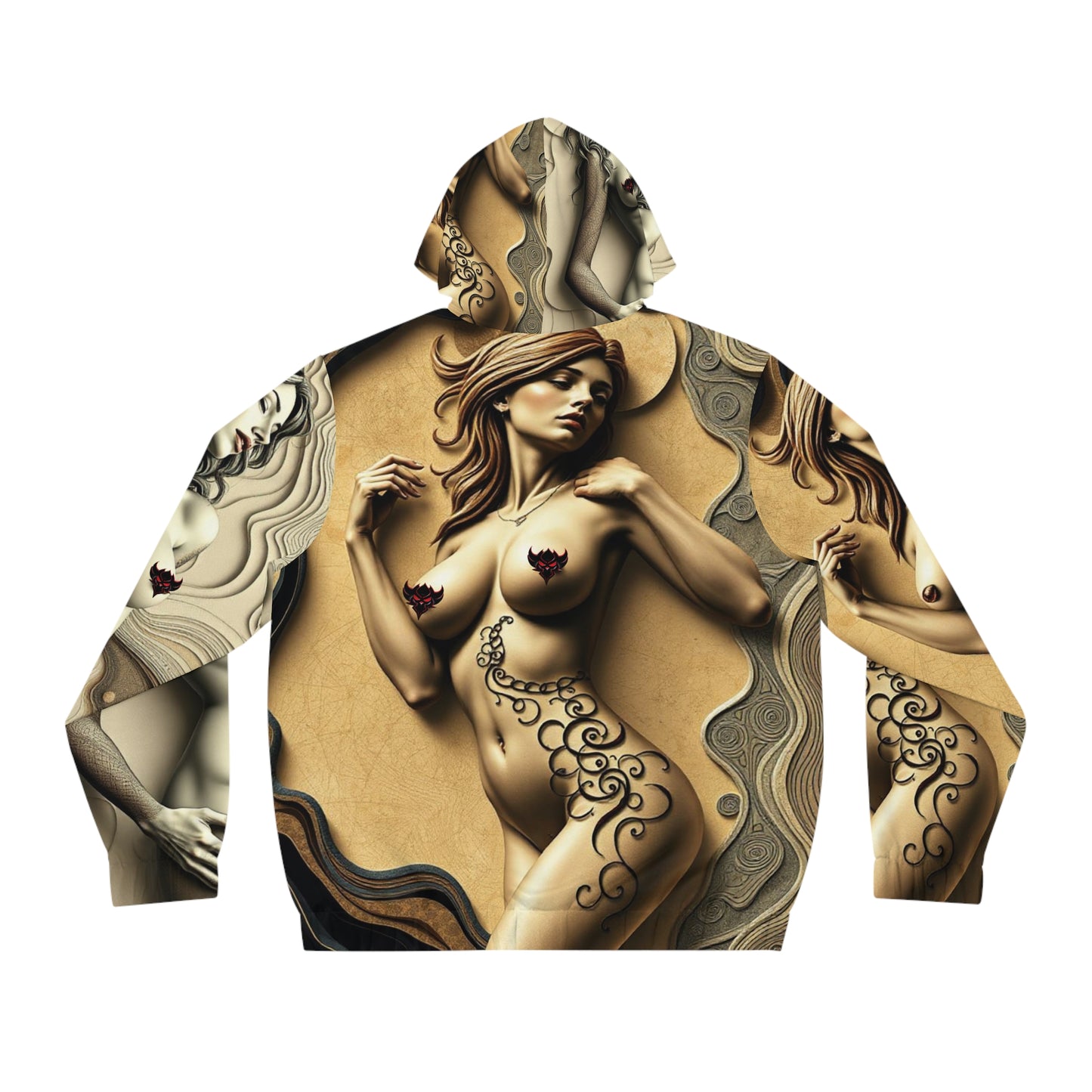 Artistic Unapologetic "Ungodly Goddess" Full-Zip Hoodie for Bold Expression
