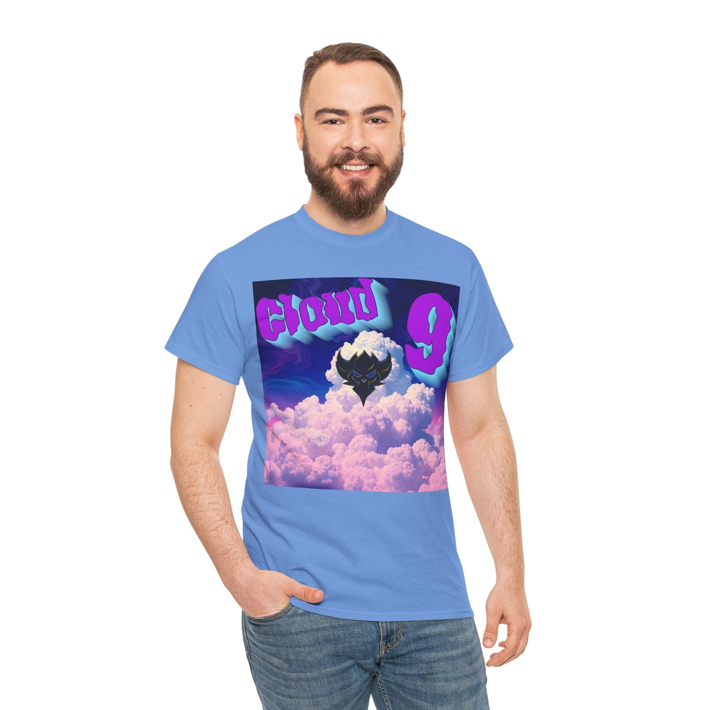 "Cloud Nine" Unisex Heavy Cotton Tee - Relaxed Style with Dreamy Graphic Design