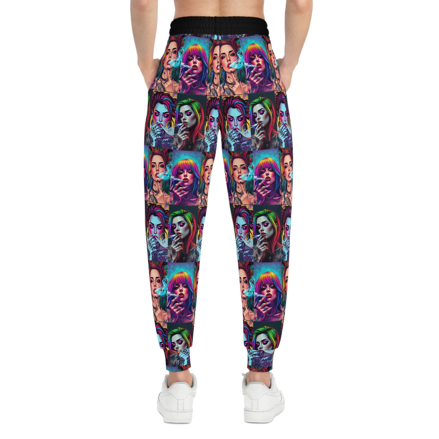 Vibrant Unisex "Ungodly High" Athletic Joggers with Colorful Art Design - Trendy Sportwear for Active Lifestyle