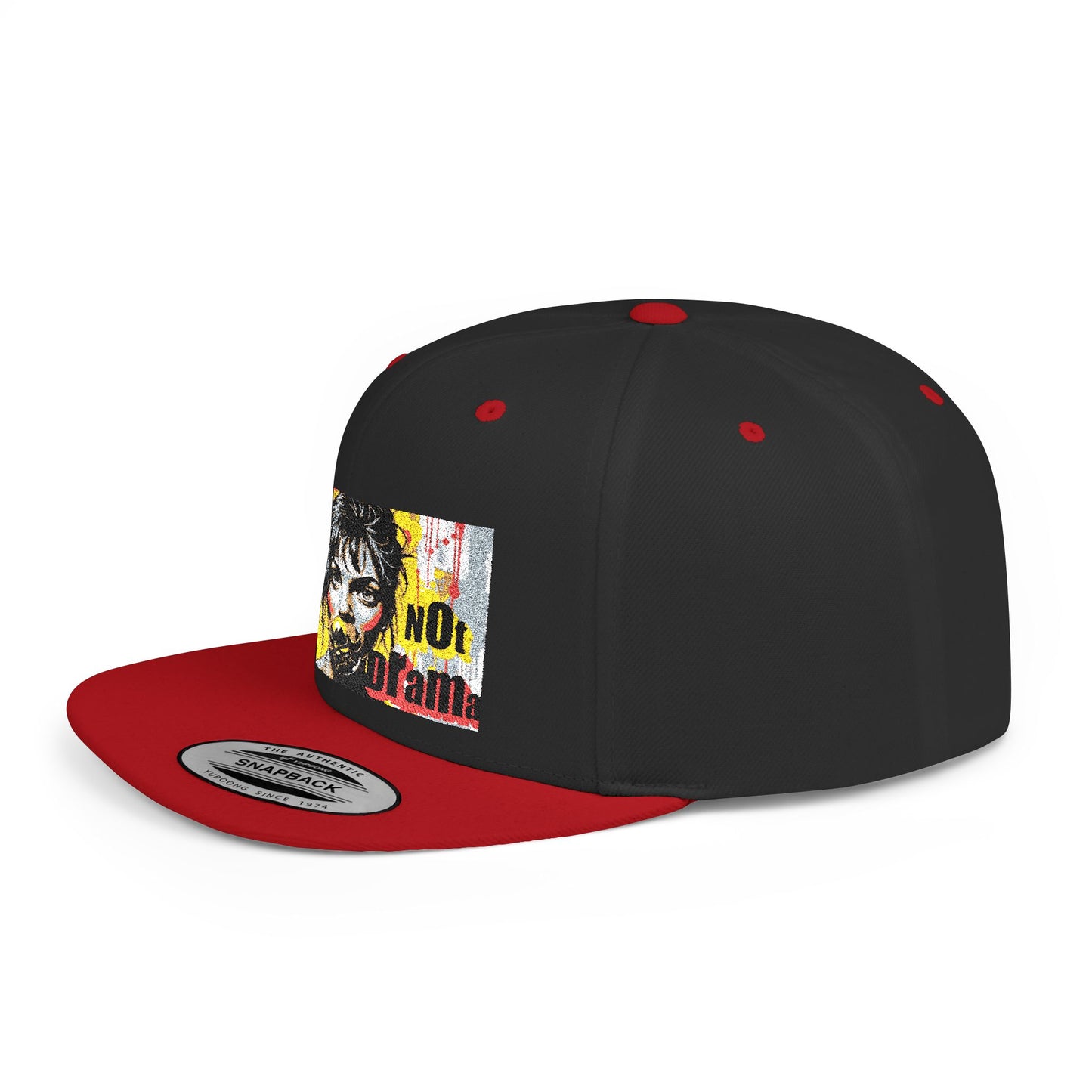 "Tangled in Rope Not Drama" Urban Graphic Flat Bill Snapback Cap - Street Vibe & Bold Design