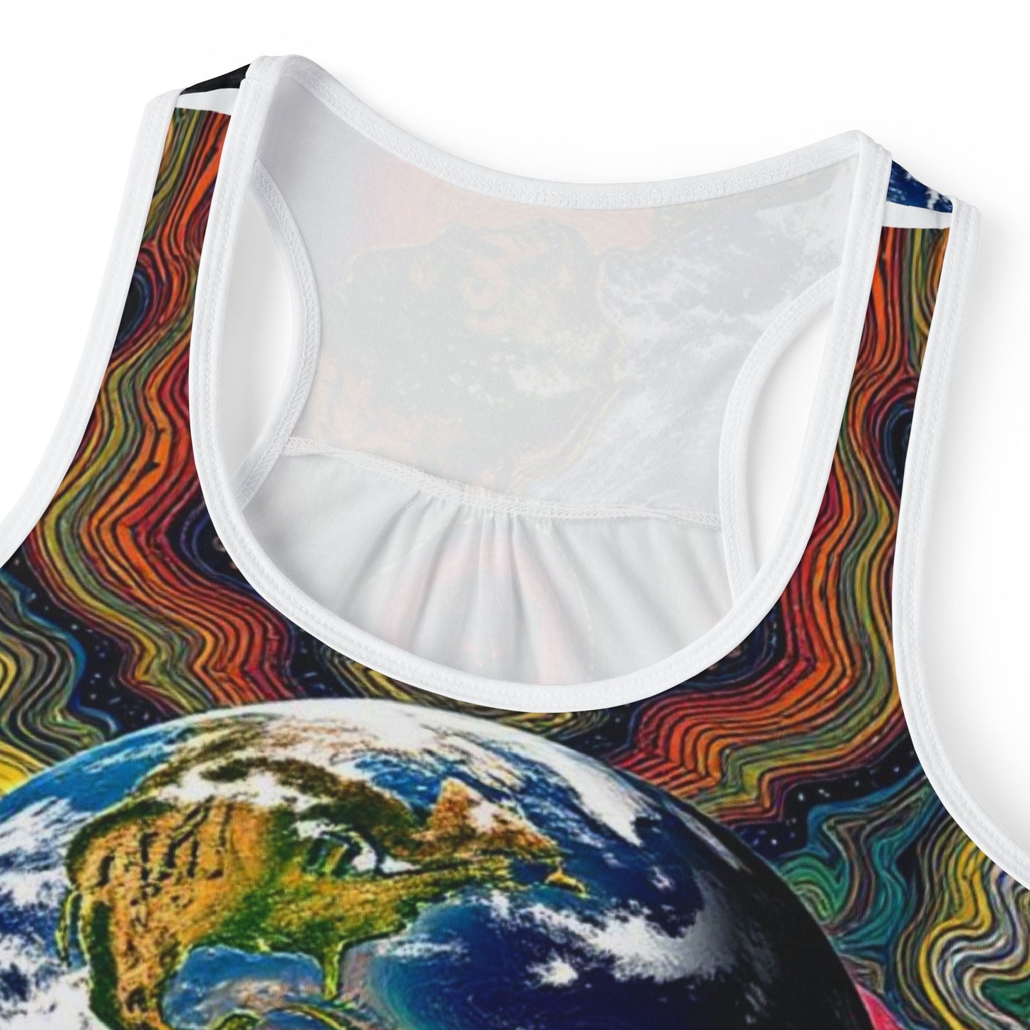 Colorful Earth Graphic Women's Tank Top - Ungodly Apparatus Design
