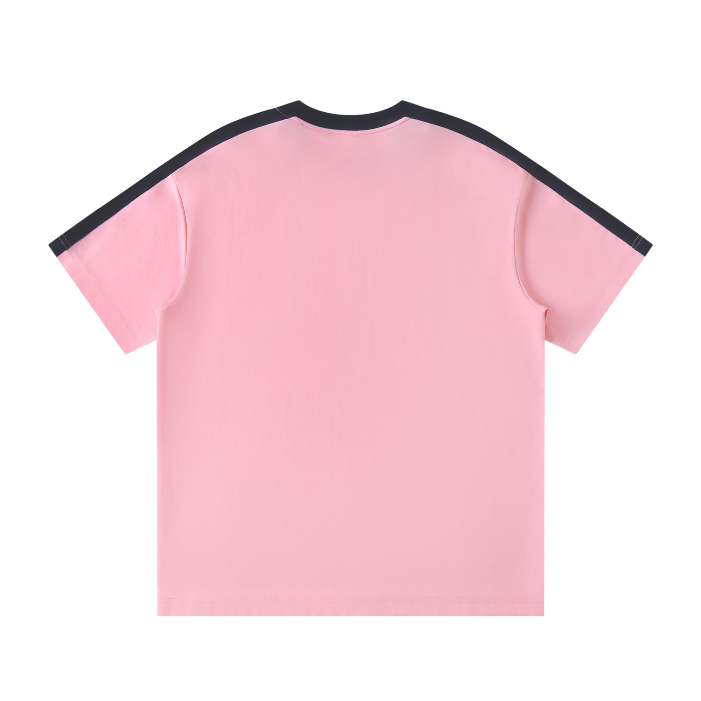 "Black and Pink UG Apparel Skull" Unisex Colorblock Striped T-Shirt