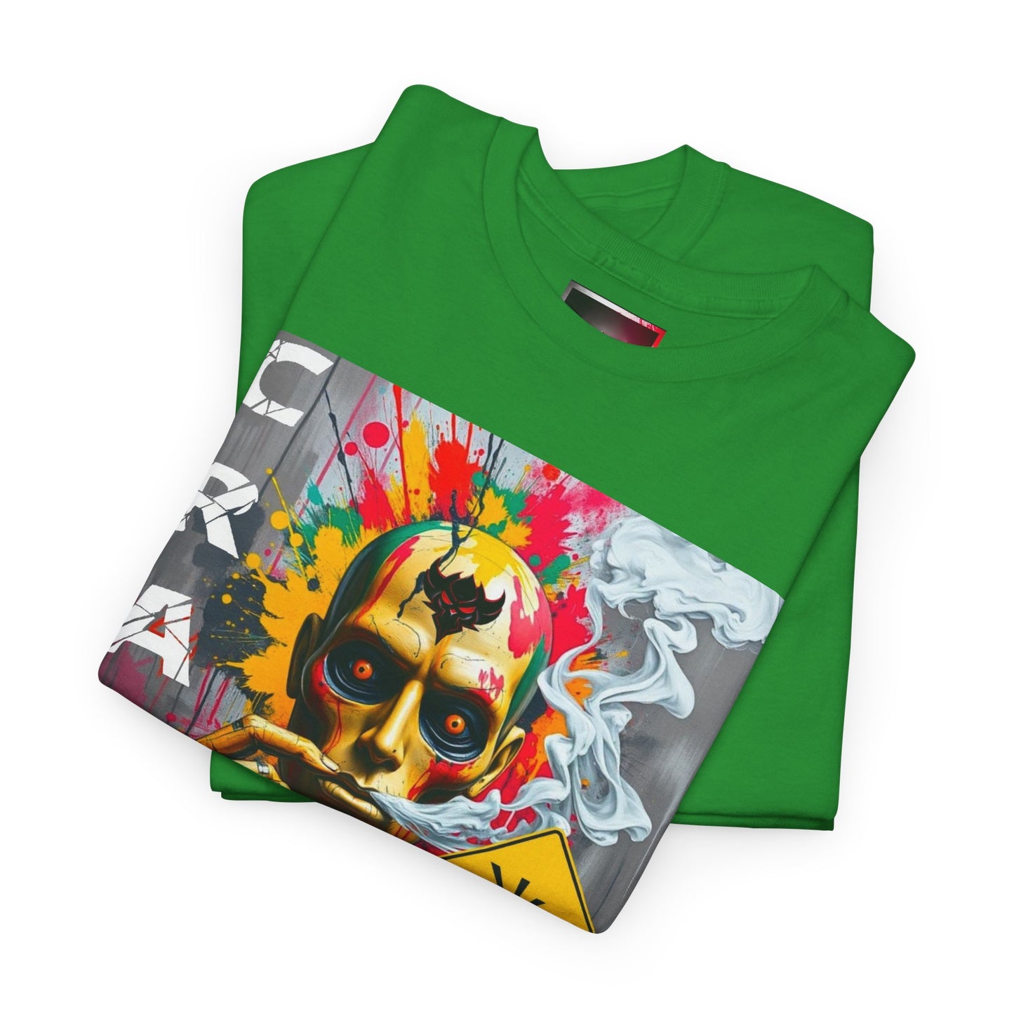 "Crash Out" Art Unisex Heavy Cotton Tee | Colorful Artistic Design for Creative Souls