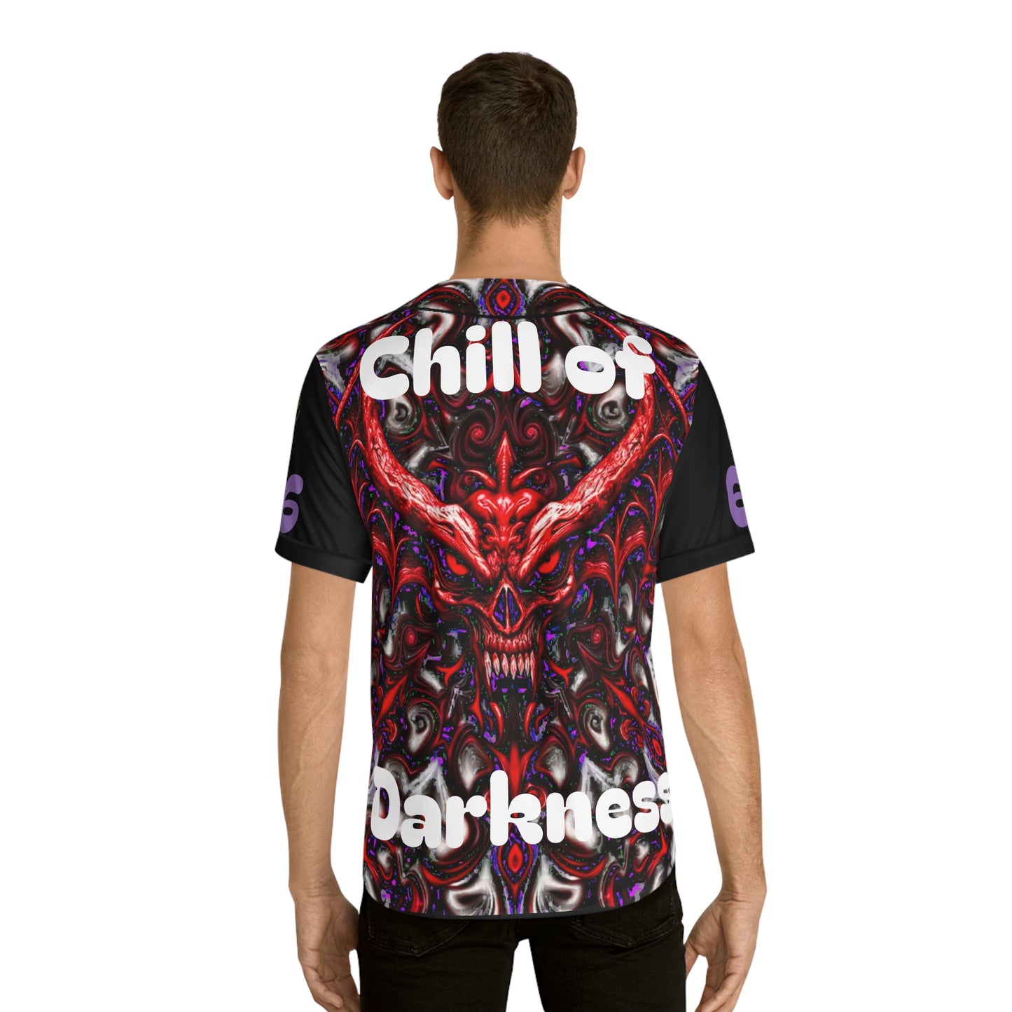 Men's Baseball Jersey - Chill of Darkness Design | Unique Gothic Sportswear