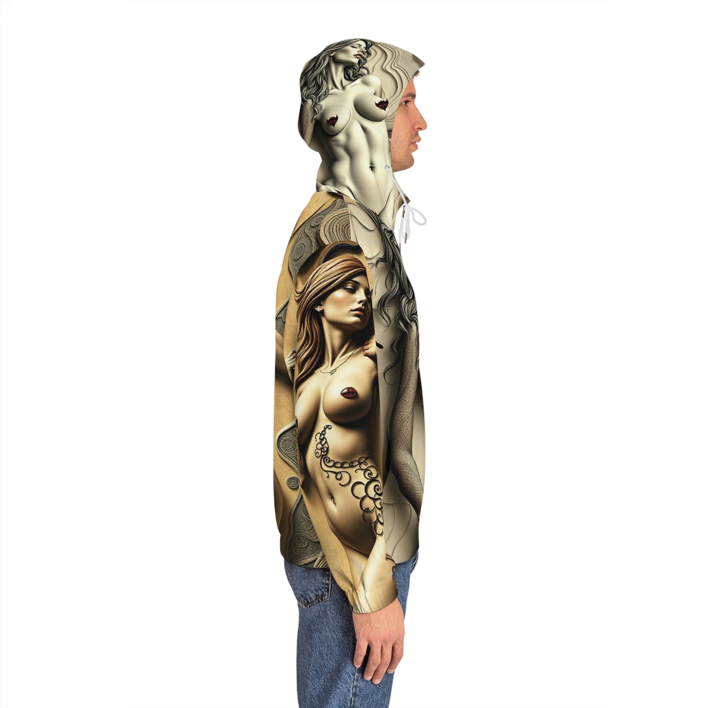 Artistic Unapologetic "Ungodly Goddess" Full-Zip Hoodie for Bold Expression