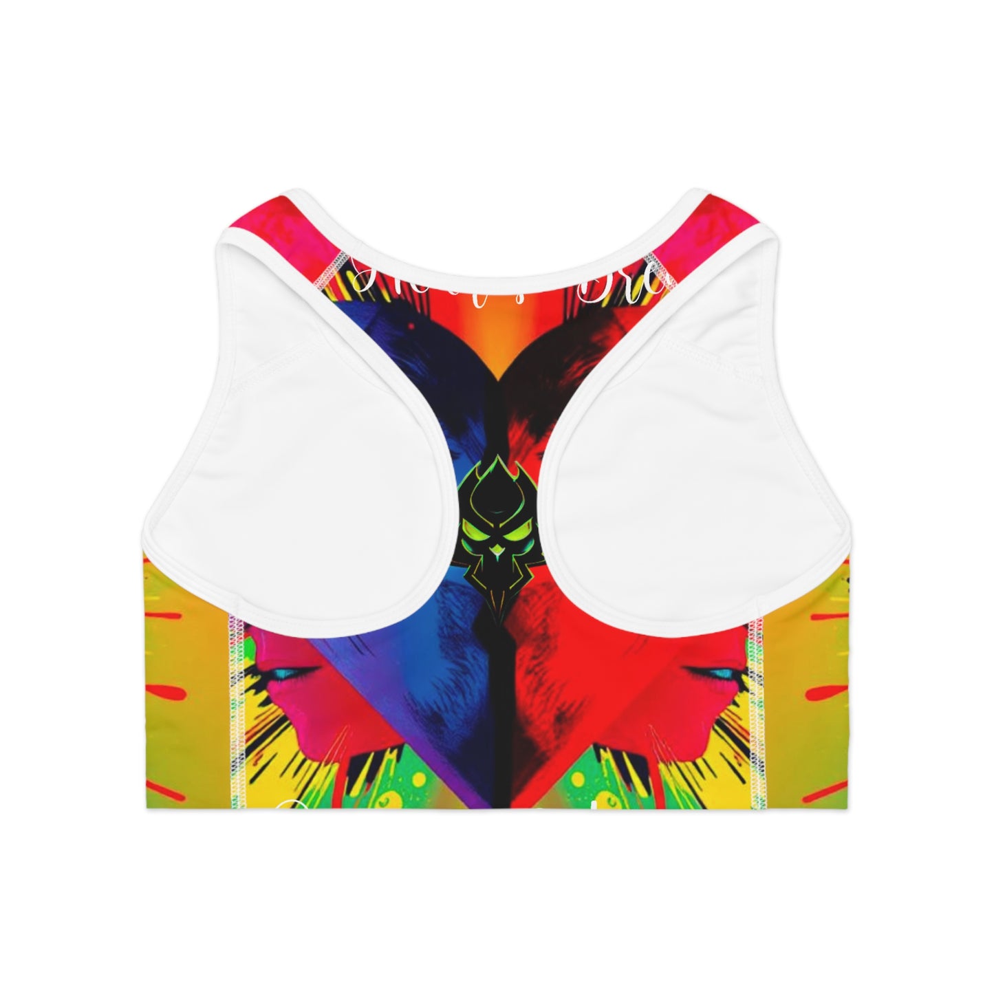 "Some Hearts Break, Others Bloom" Vibrant Colorful Sports Bra - Fitness and Activewear for Empowered Women