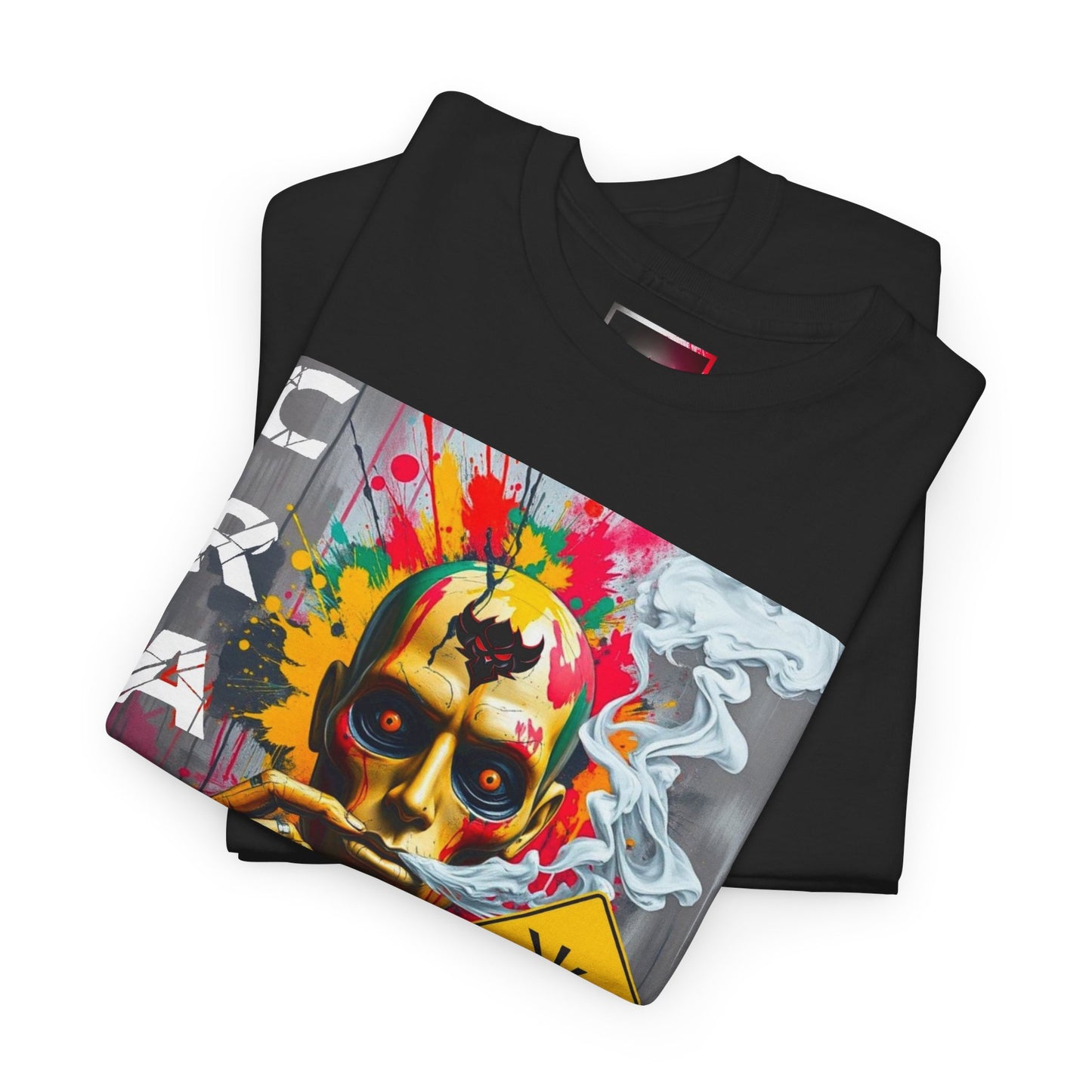 "Crash Out" Art Unisex Heavy Cotton Tee | Colorful Artistic Design for Creative Souls