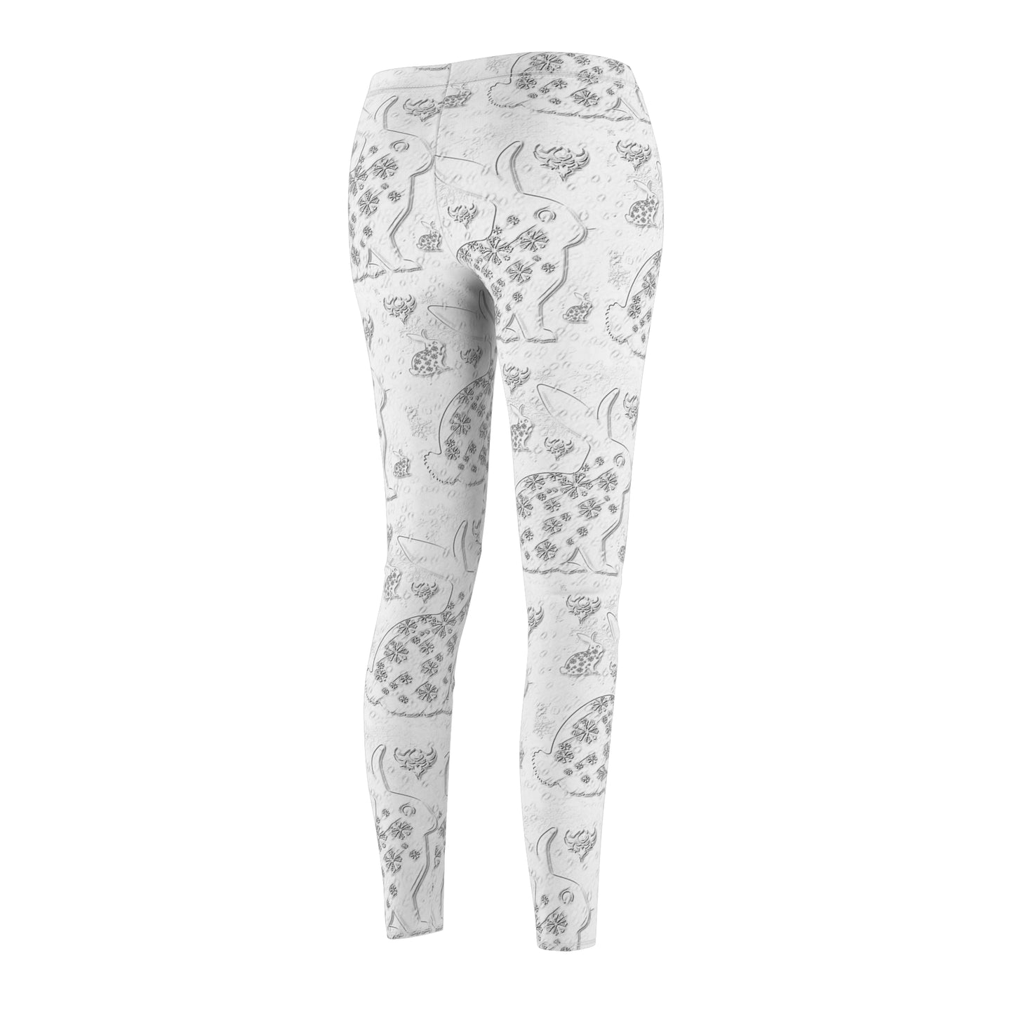Snow Bunny Print Leggings — Women’s Casual Yoga Leggings