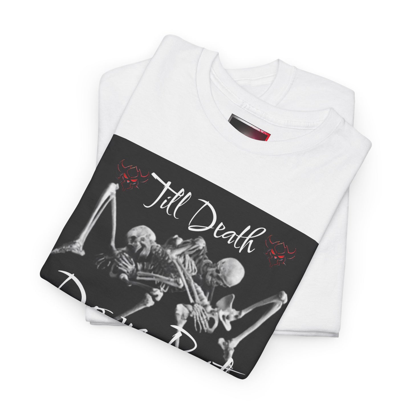 Till Death Do Us Part Tee, Unisex Skeleton T-Shirt for Halloween, Couple Gift, Festive Streetwear, Gothic Style