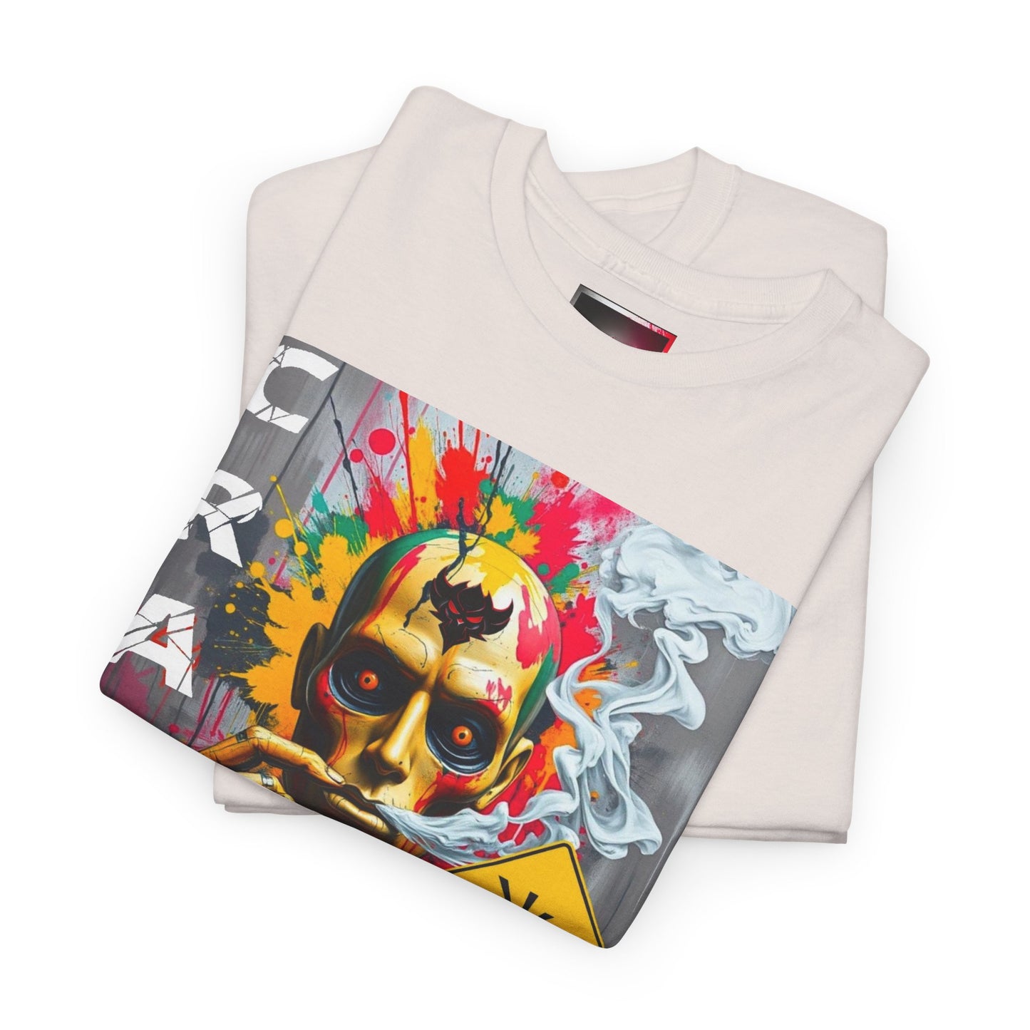 "Crash Out" Art Unisex Heavy Cotton Tee | Colorful Artistic Design for Creative Souls
