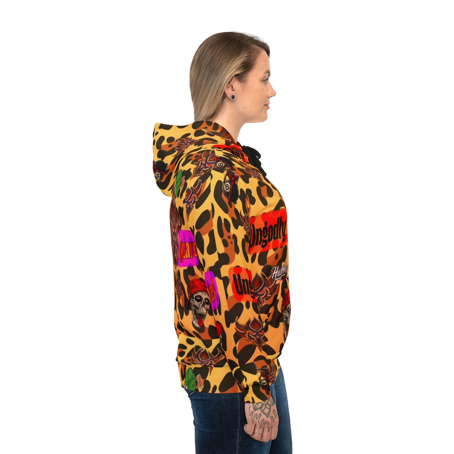 "Ungodly Leopard" Bold Graphic Athletic Hoodie