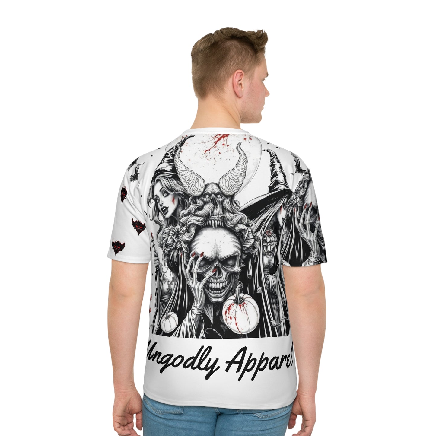 "Ungodly Halloween" Men's Graphic T-shirt with Halloween Vibe | Ungodly Apparel | Casual Statement Shirt, Spooky Gift, Unique Fashion, Gothic Style