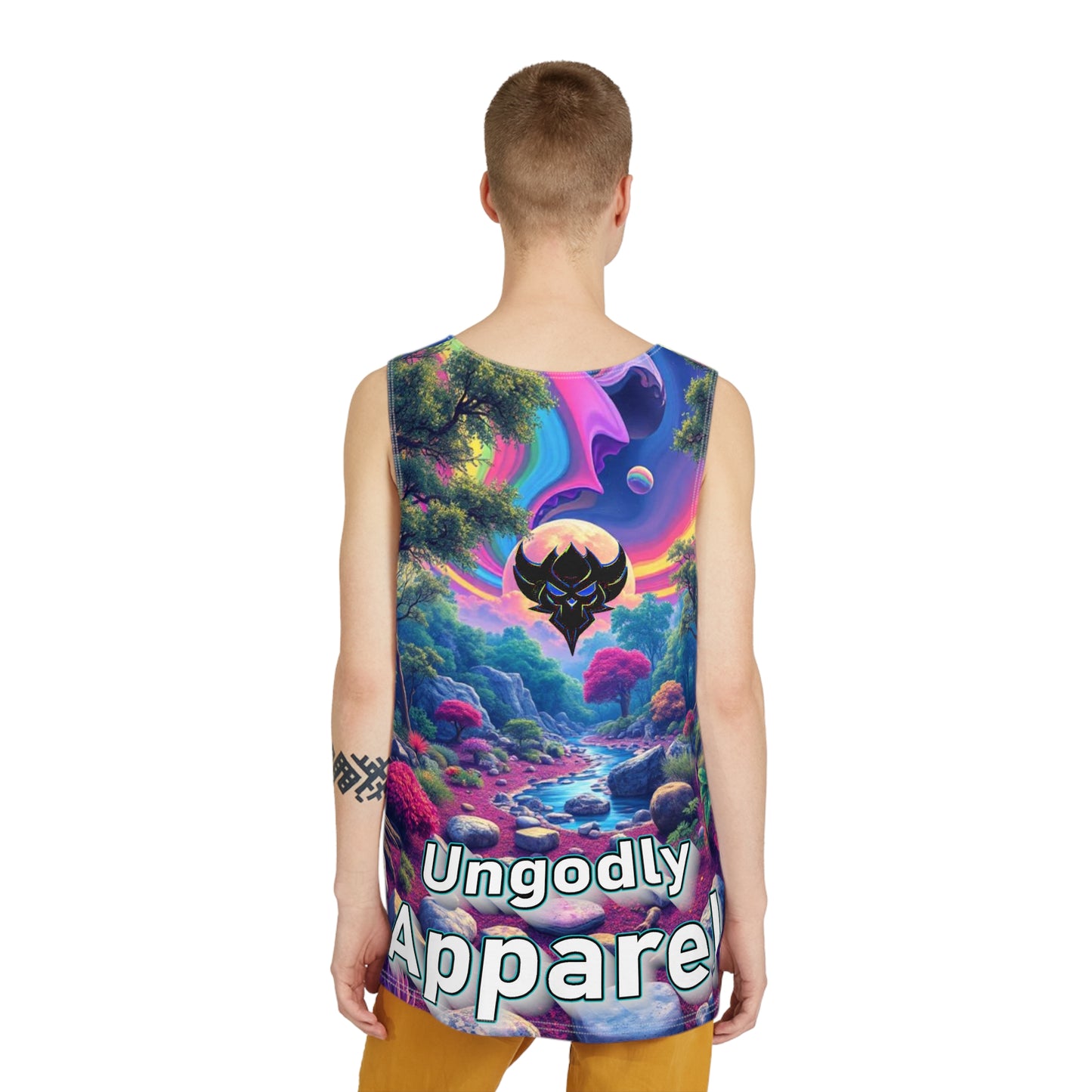 Men's Graphic Tank Top - Ungodly Apparel - Fantasy Landscape Design