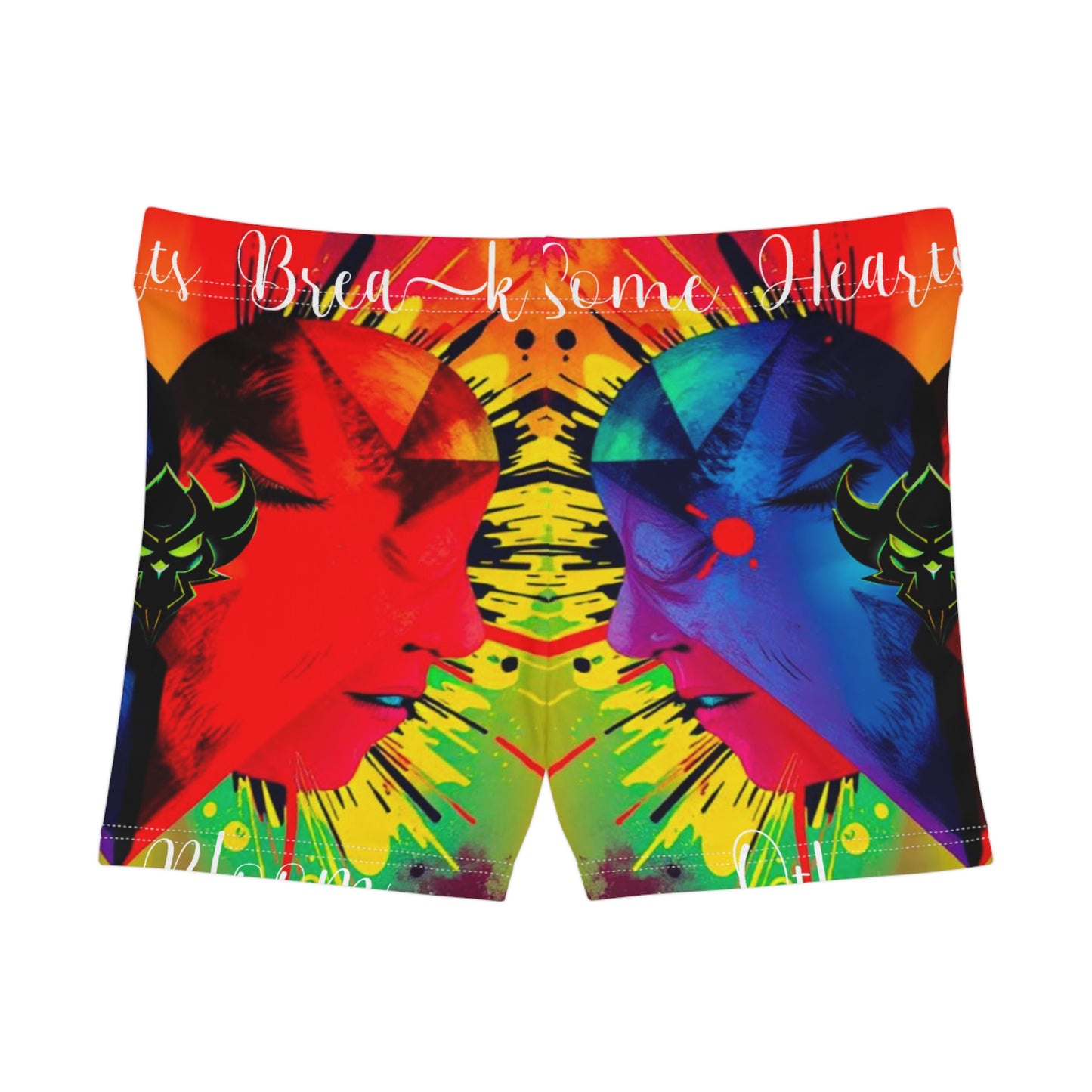 Vibrant "Some Hearts Break, Others Bloom" Women's Shorts - Colorful Art Design for Fun Summer Vibes