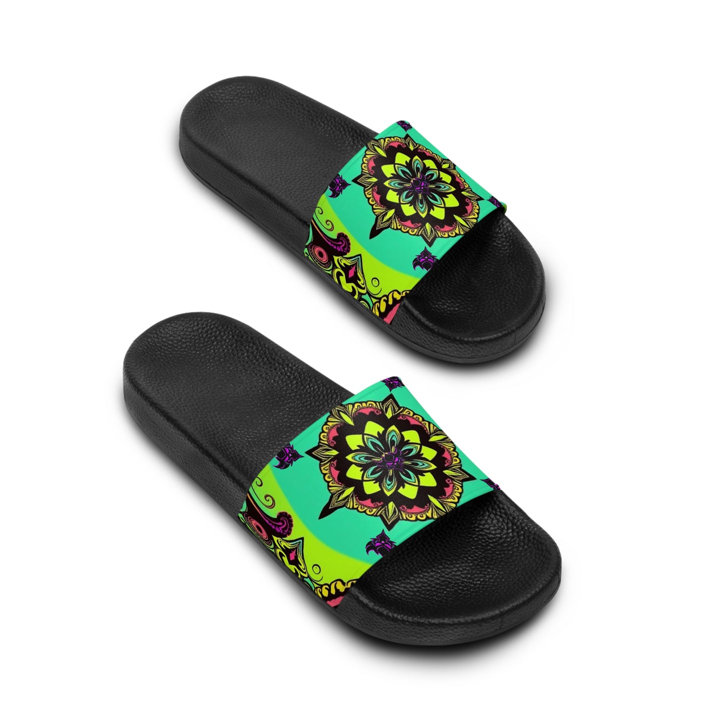 Colorful Floral Women's Slide Sandals - Perfect for Summer Fun!