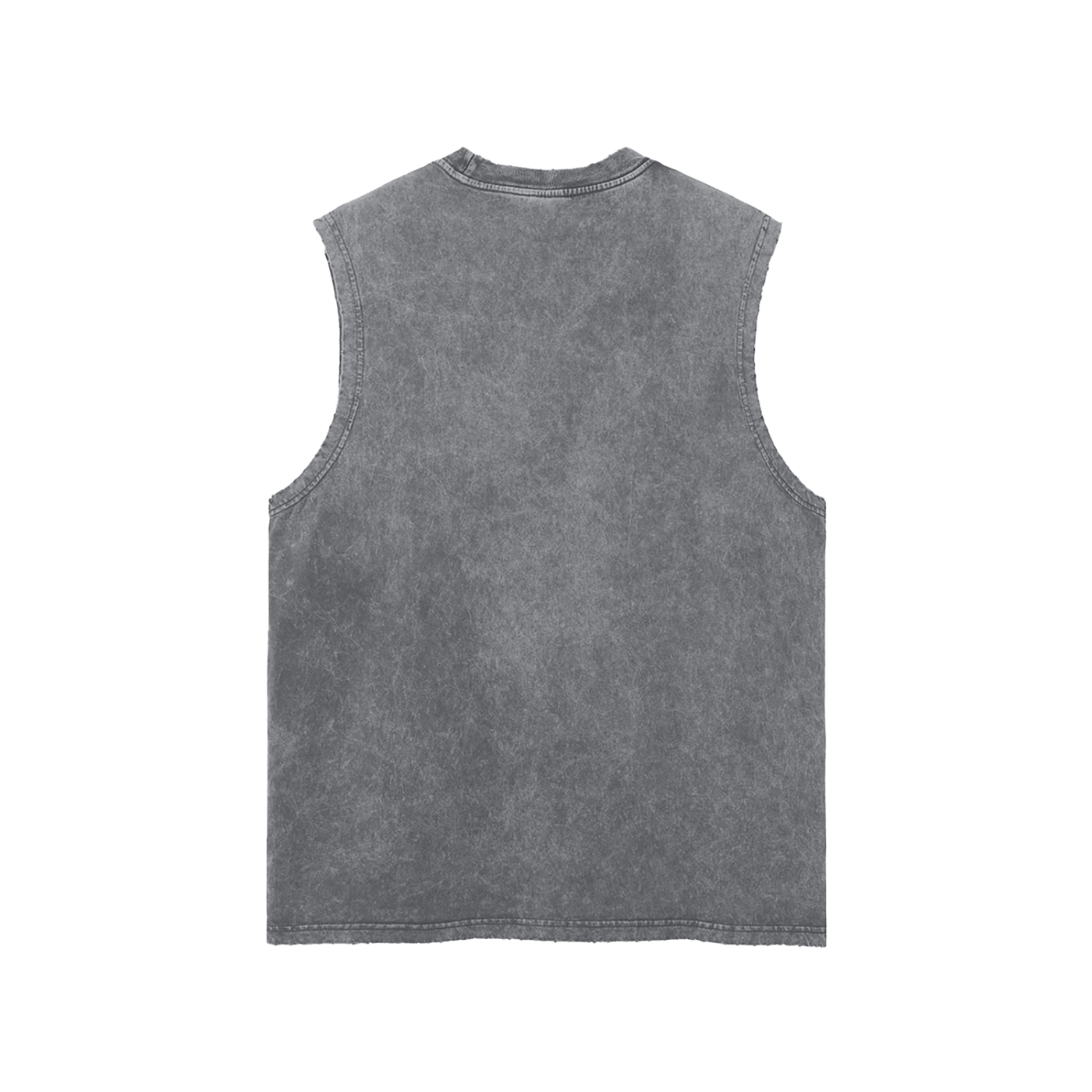 Snow Washed Frayed "Ungodly Tiger" Hem Tank Top