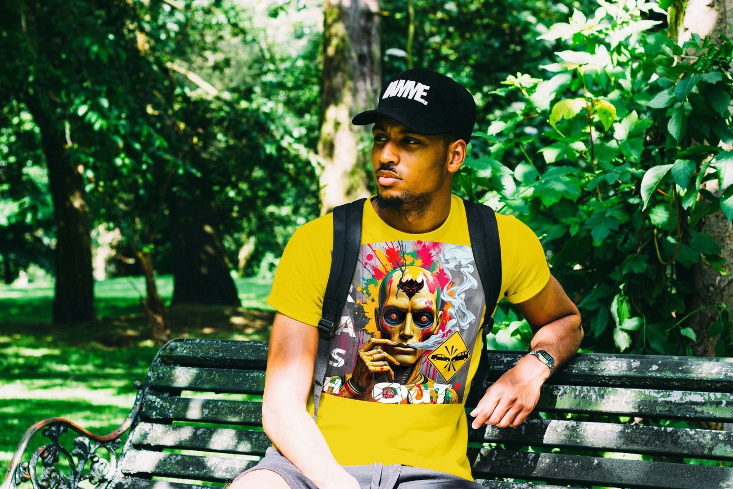"Crash Out" Art Unisex Heavy Cotton Tee | Colorful Artistic Design for Creative Souls