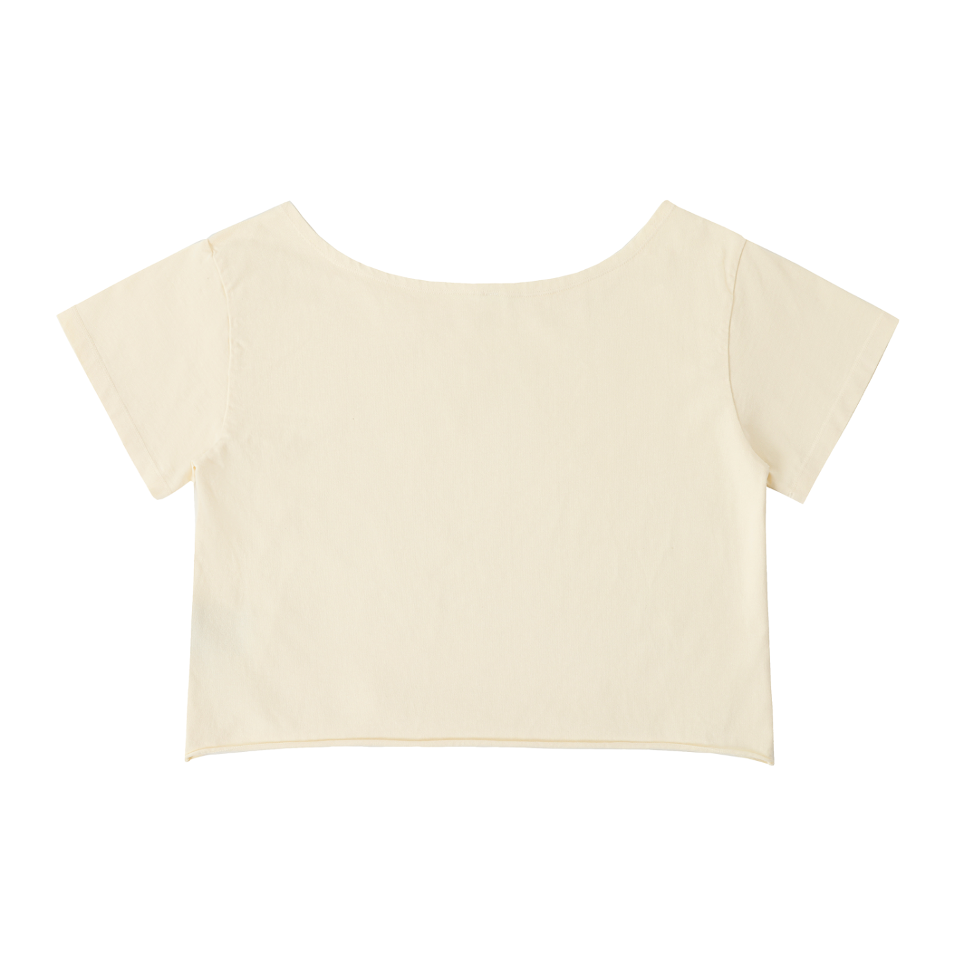"Bandana Patchwork with Ungodly Apparel Logo" Off-Shoulder Rolled Hem Cotton T-Shirt