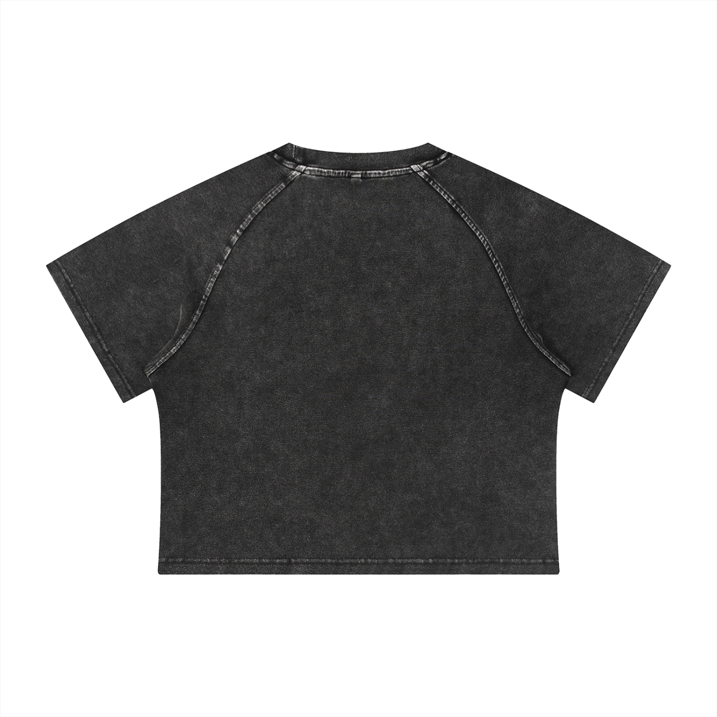 Women's "Alien" Mineral Wash Raglan Crop T-Shirt